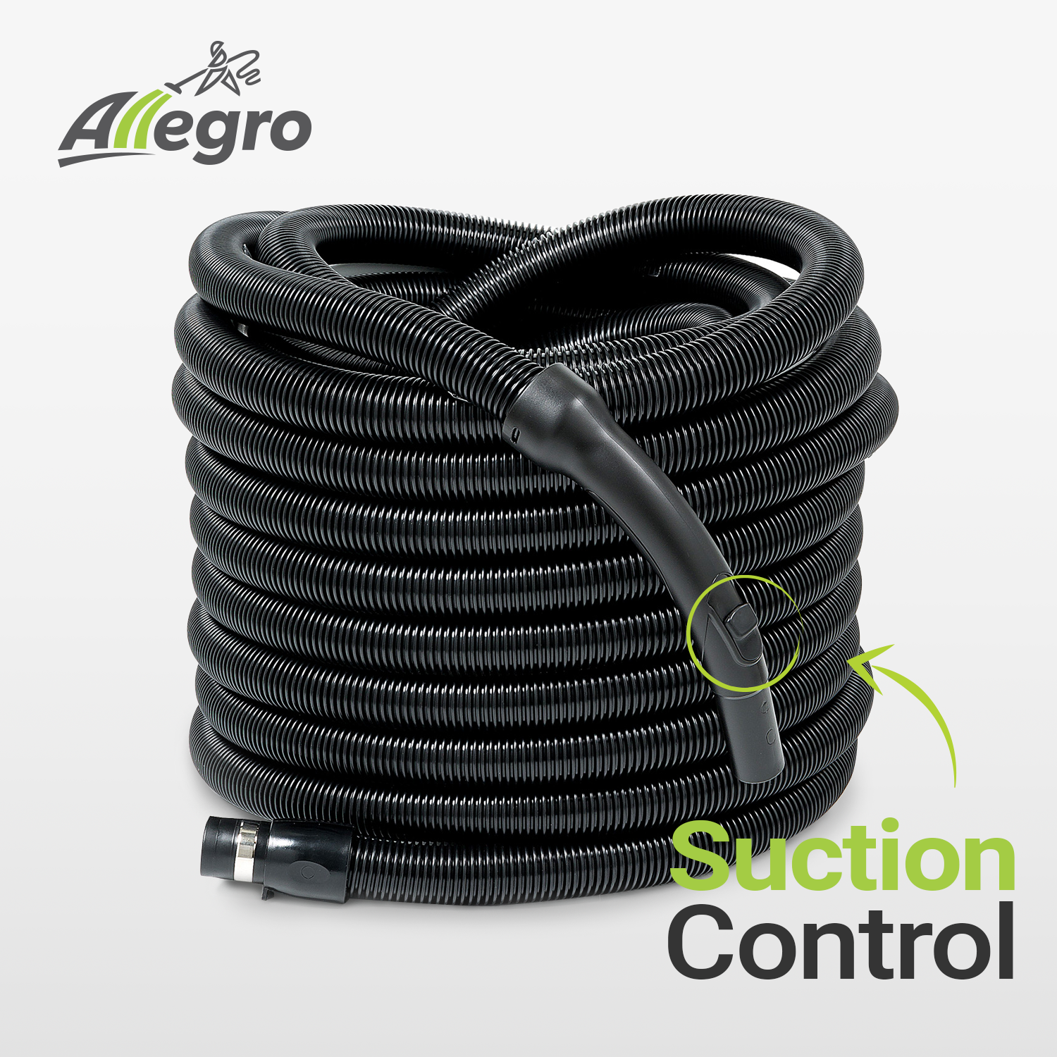 Système d'aspirateur central Champion 6,000 pi2 Allegro – tête motorisée électrique et tuyau idéal pour les surfaces dures et les planchers de bois