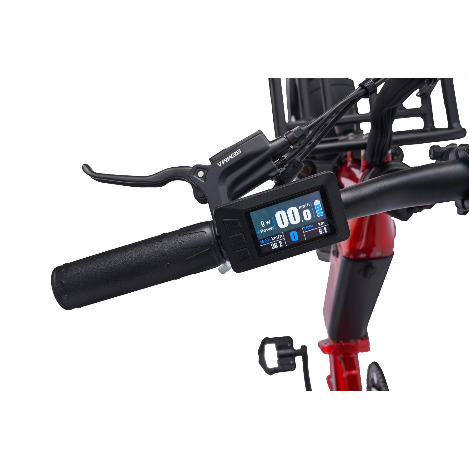 TESLICA INSPIRE Mini N1H *High Quality* Step-through Folding Fat Tire 500 w *Torque Sensor* 45 to 100km Red 15” Frame***EXTRAS INCLUDED!