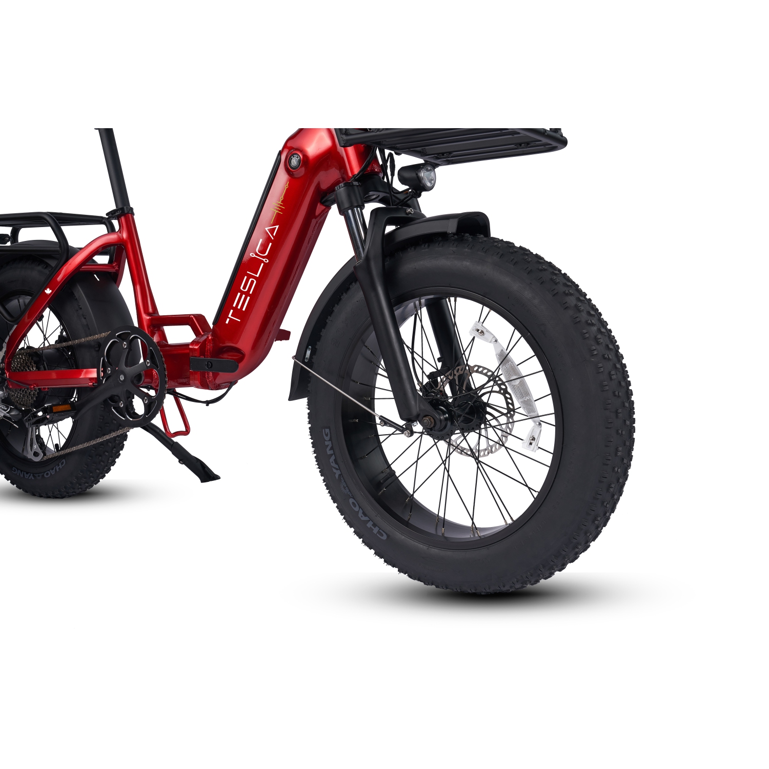 TESLICA INSPIRE Mini N1H *High Quality* Step-through Folding Fat Tire 500 w *Torque Sensor* 45 to 100km Red 15” Frame***EXTRAS INCLUDED!