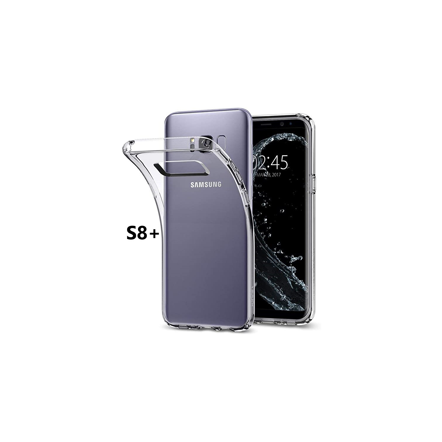 Samsung Galaxy S8 Plus Clear TPU Case Soft Flexible Anti-scratch Silicone Back Cover