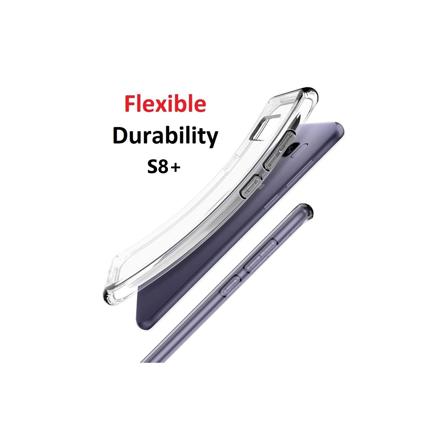 Étui en TPUR souple et souple avec dos en silicone antirayure pour Galaxy S8 plus de Samsung