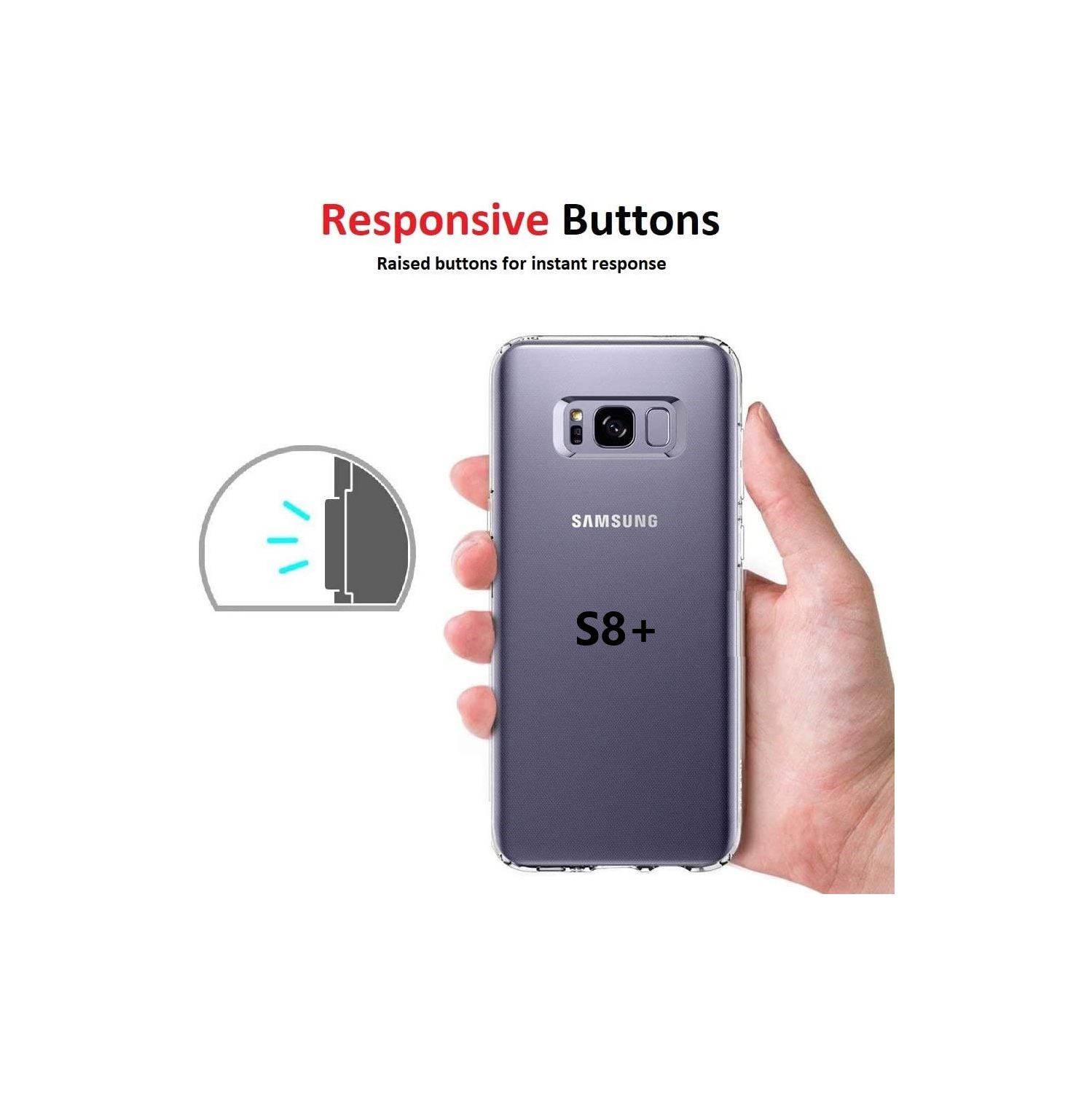 Étui en TPUR souple et souple avec dos en silicone antirayure pour Galaxy S8 plus de Samsung