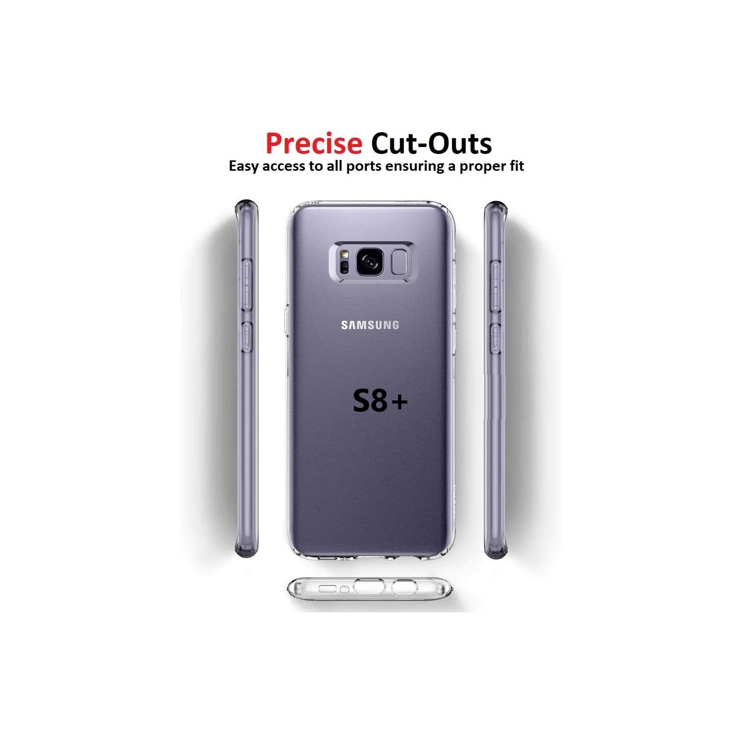 Étui en TPUR souple et souple avec dos en silicone antirayure pour Galaxy S8 plus de Samsung