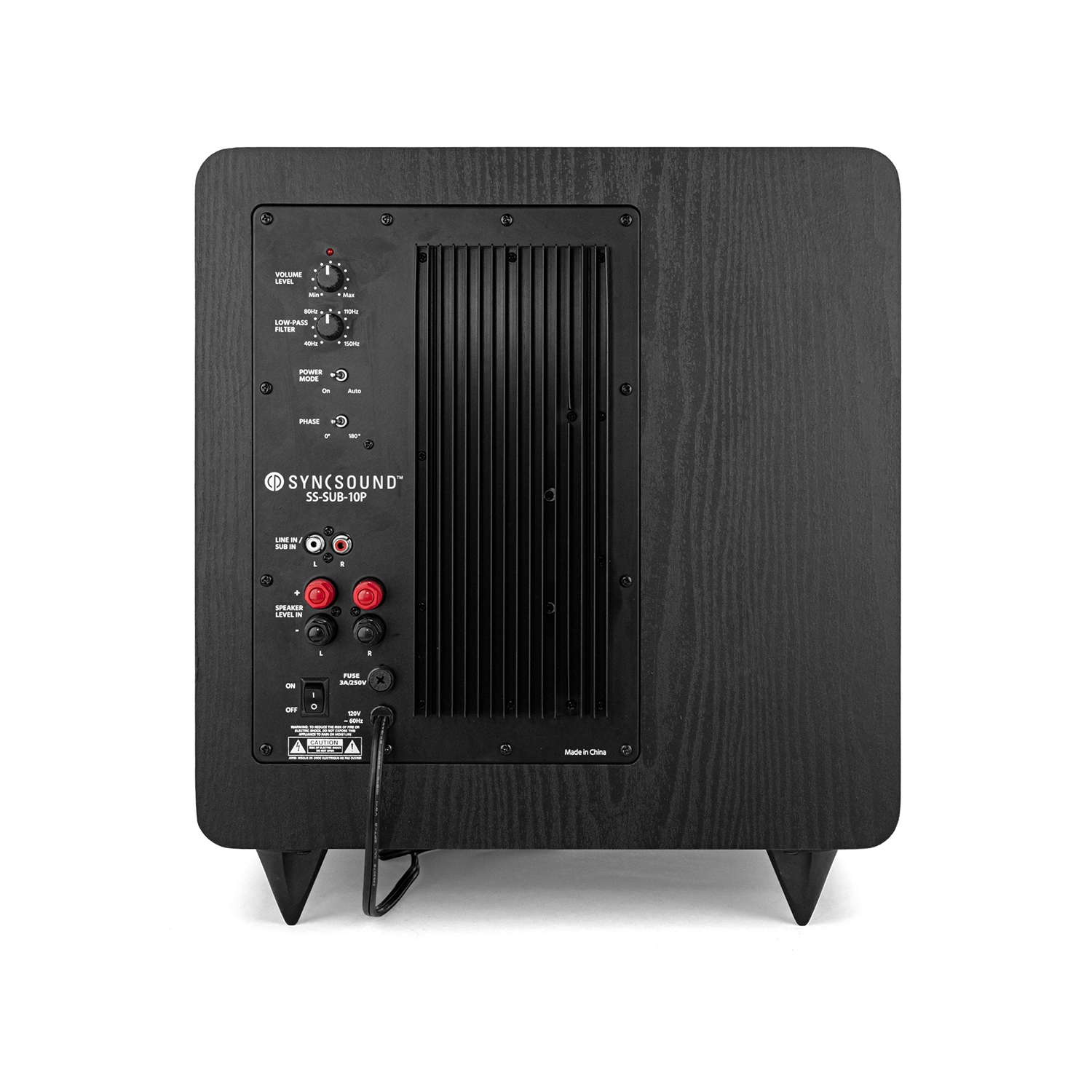 SyncSound Performance Powered Subwoofer 10" 150 Watts Black SS-SUB-10P