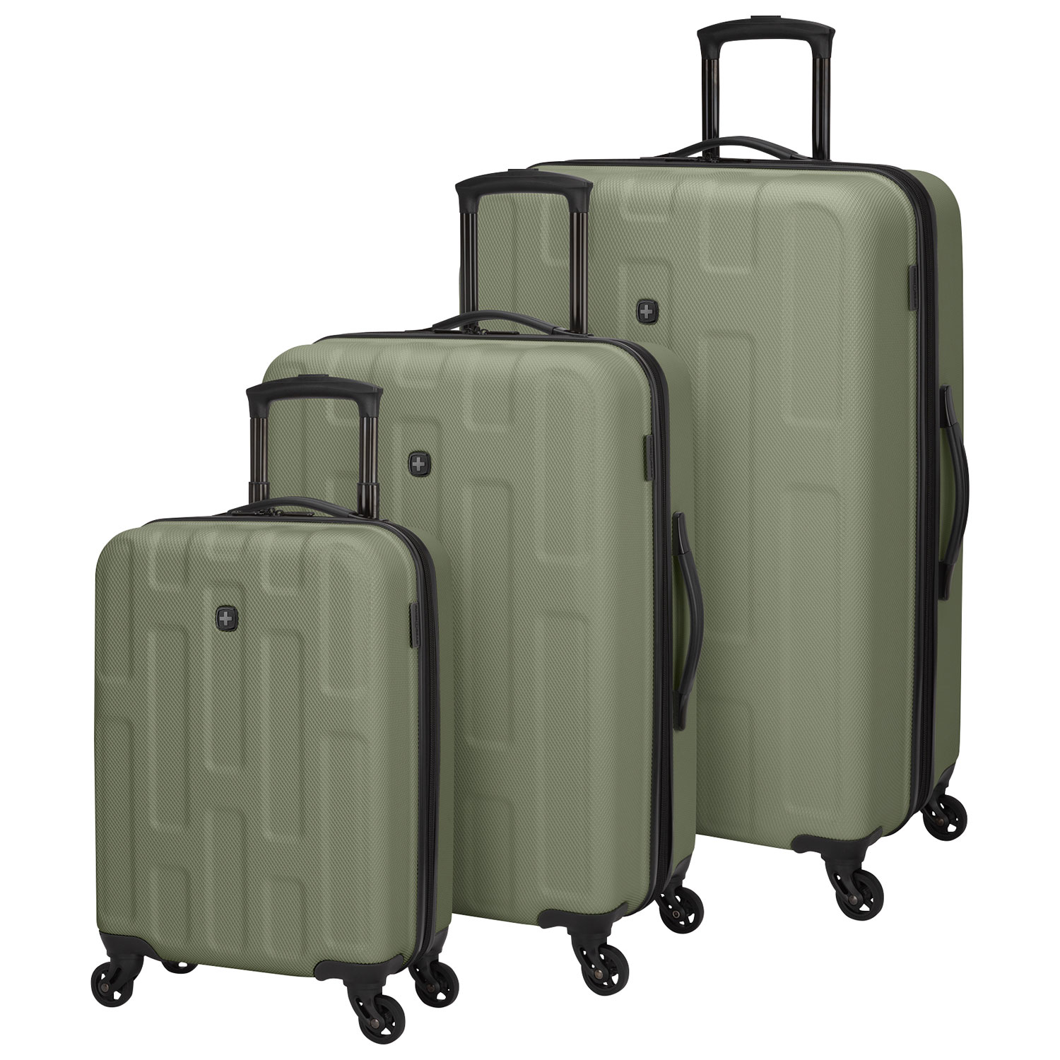 SWISSGEAR Spring Break 3-Piece Hard Side Expandable Luggage Set - Moss
