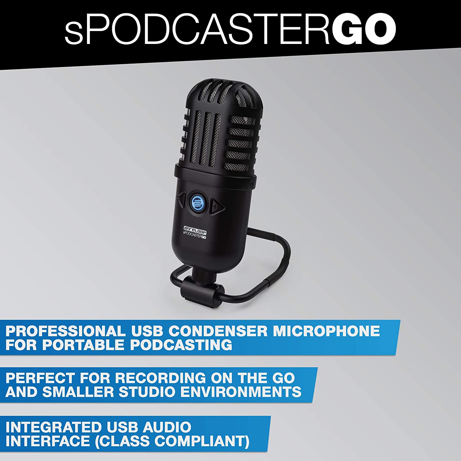 Reloop SPODCASTER-GO Professional USB Podcast Microphone