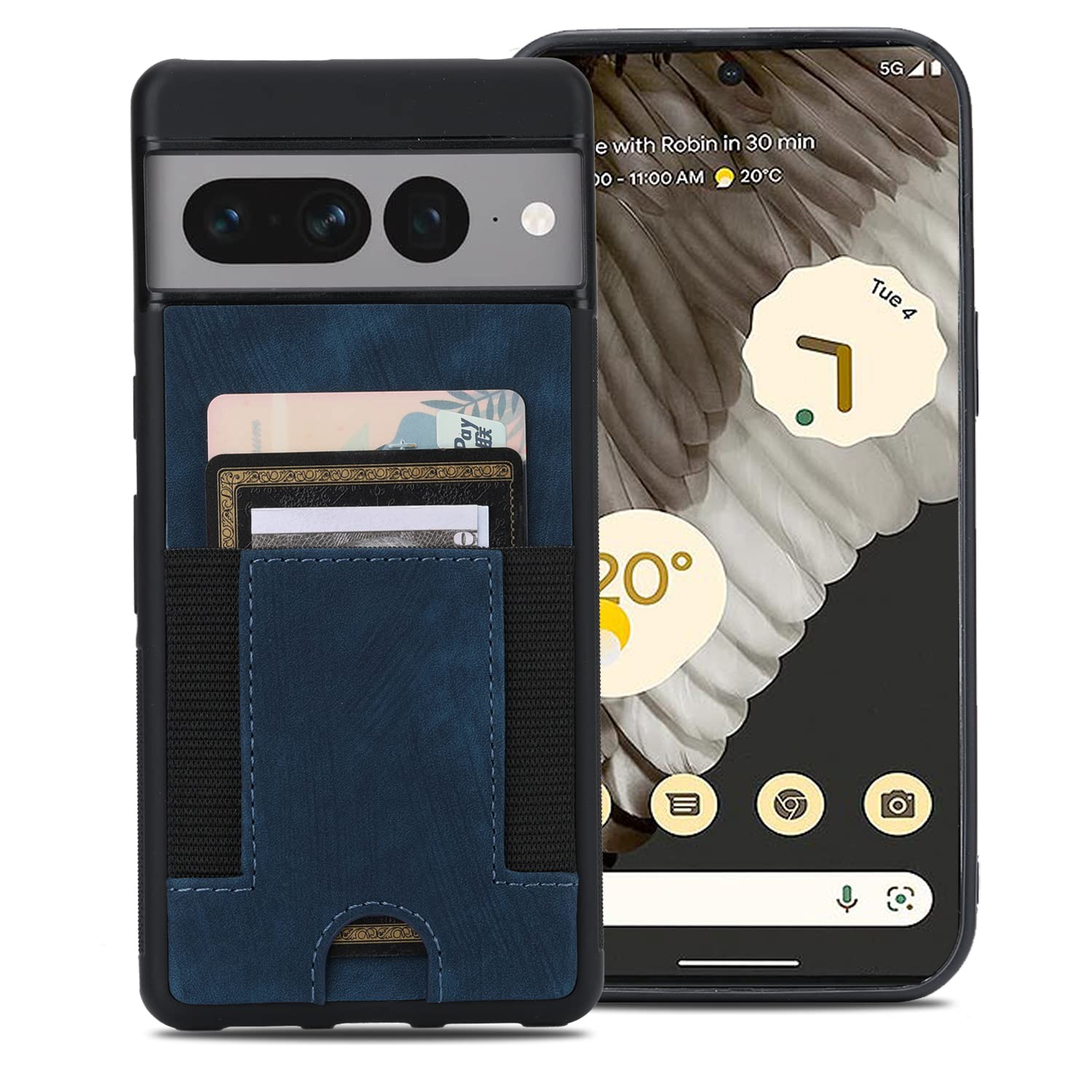 Google Pixel 7A Case Leather Wallet, Pixel 7A Wallet case with Card Slots PU Leather Card Holder Rugged Non-Slip Full Body Drop Protector Back case