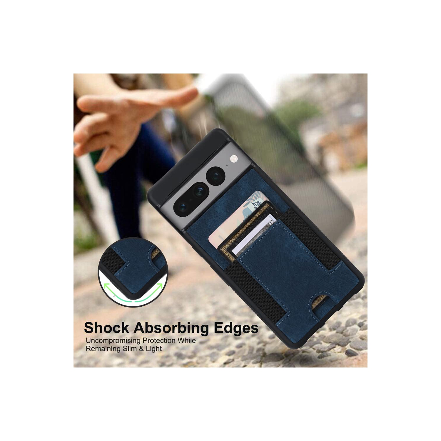 Google Pixel 7A Case Leather Wallet, Pixel 7A Wallet case with Card Slots PU Leather Card Holder Rugged Non-Slip Full Body Drop Protector Back case