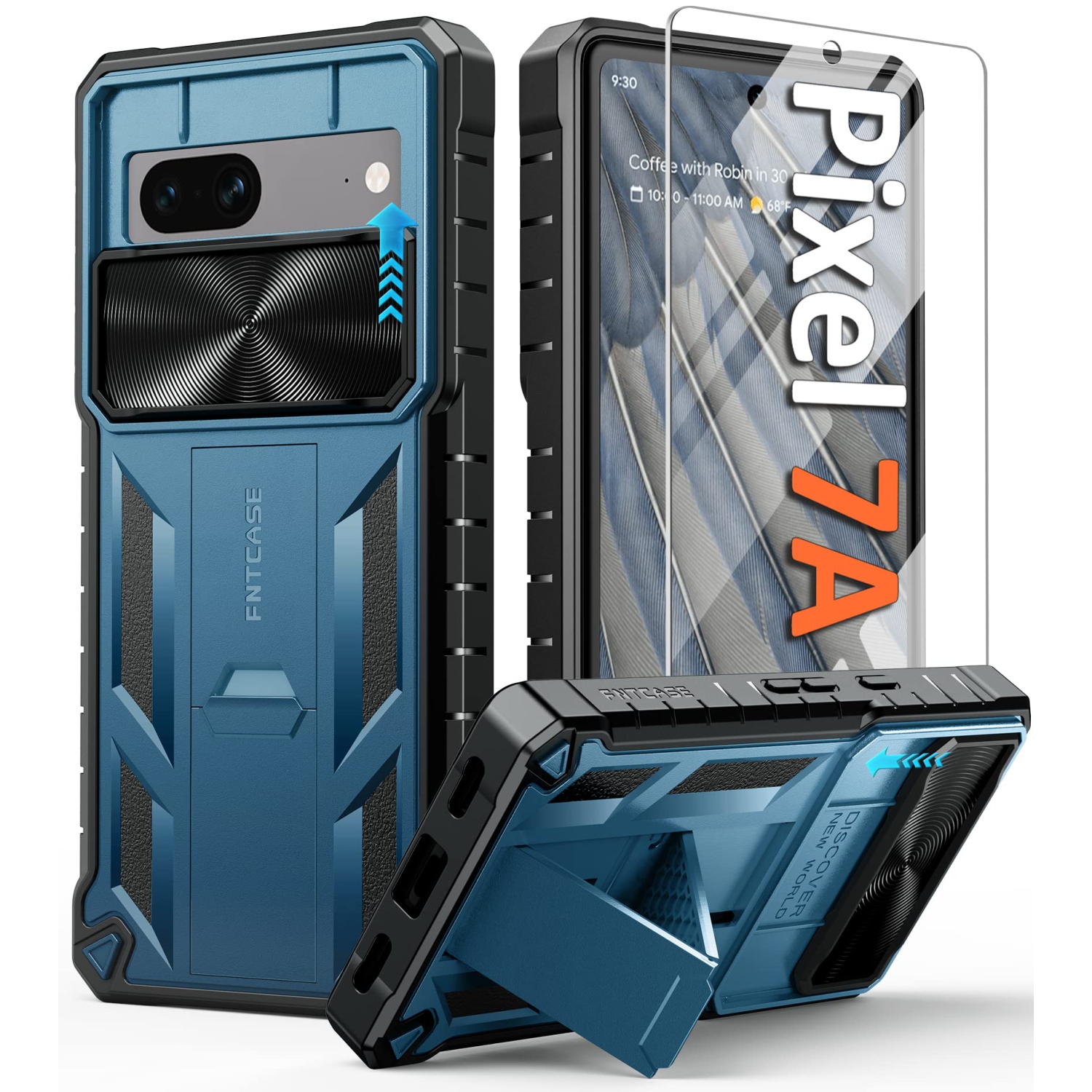 Étui pour Pixel 7a de Google : Étui protecteur robuste pour téléphone, protection antichoc, TPU hybride, résistant aux chutes, étui rigide robuste