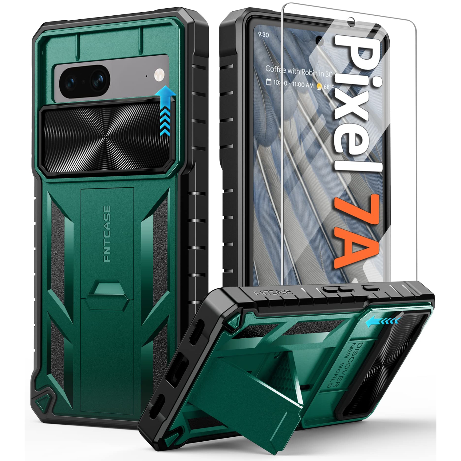 Étui pour Pixel 7a de Google : Étui protecteur robuste pour téléphone, protection antichoc, TPU hybride, résistant aux chutes, étui rigide robuste