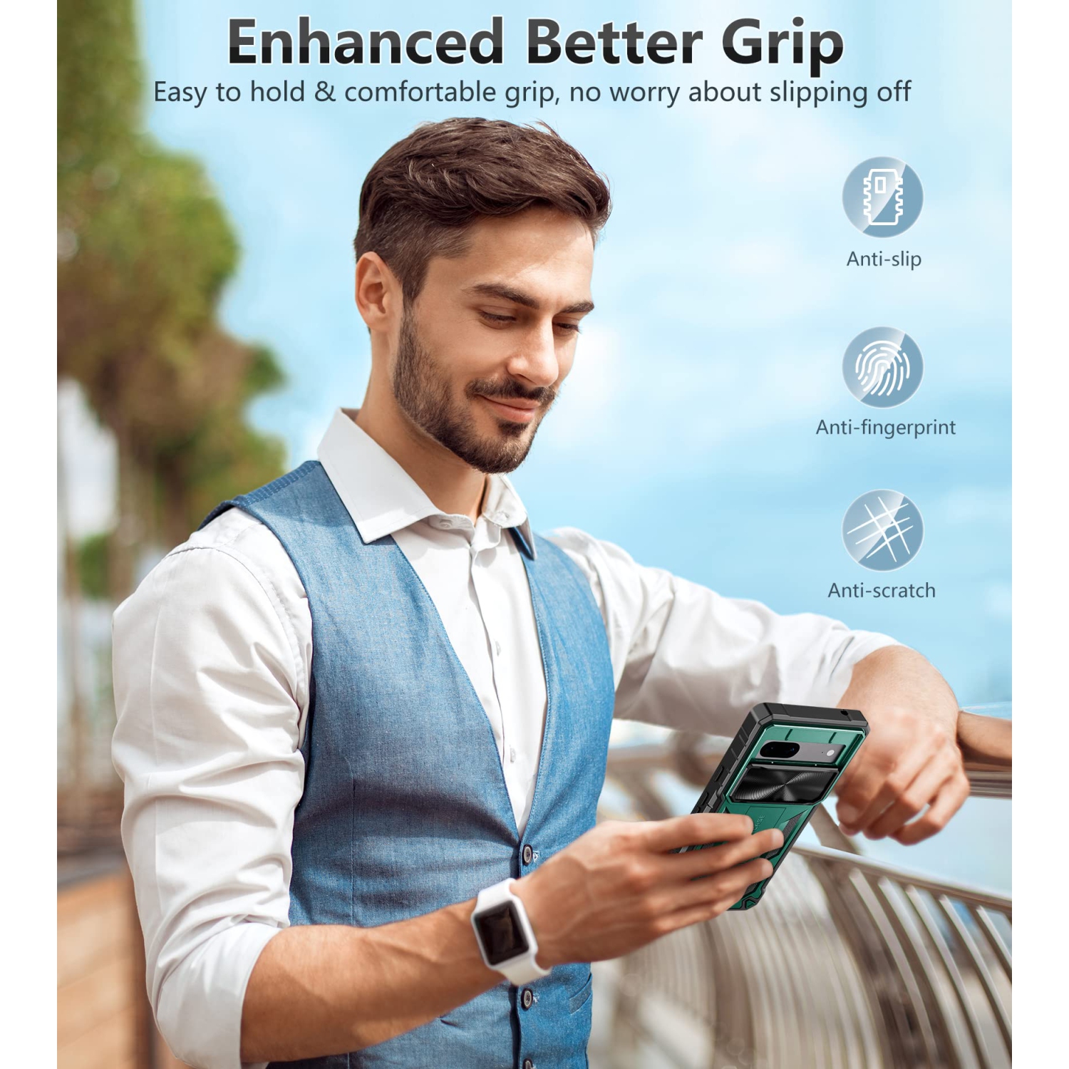 Étui pour Pixel 7a de Google : Étui protecteur robuste pour téléphone, protection antichoc, TPU hybride, résistant aux chutes, étui rigide robuste