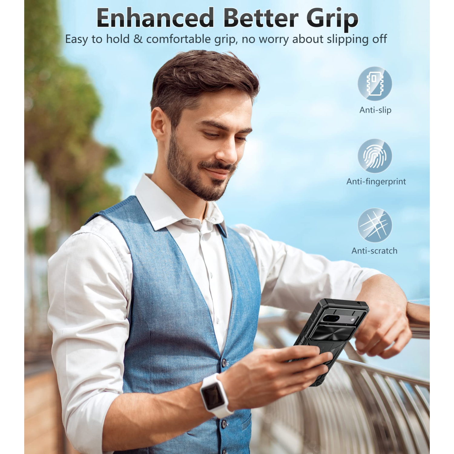 Étui pour Pixel 7a de Google : Étui protecteur robuste pour téléphone, protection antichoc, TPU hybride, résistant aux chutes, étui rigide robuste