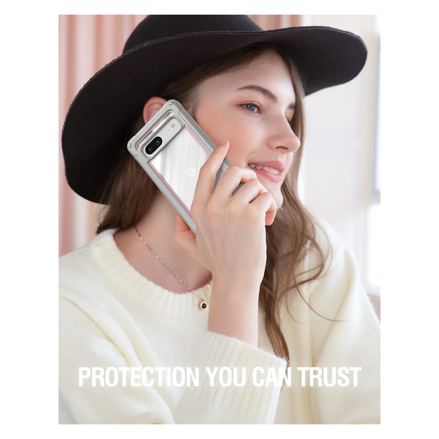 Étui Guardian Series pour Google Pixel 7A 5G, 20 PI, protection d’écran intégrée, testé contre les chutes, lecteur d’empreintes digitales, étui