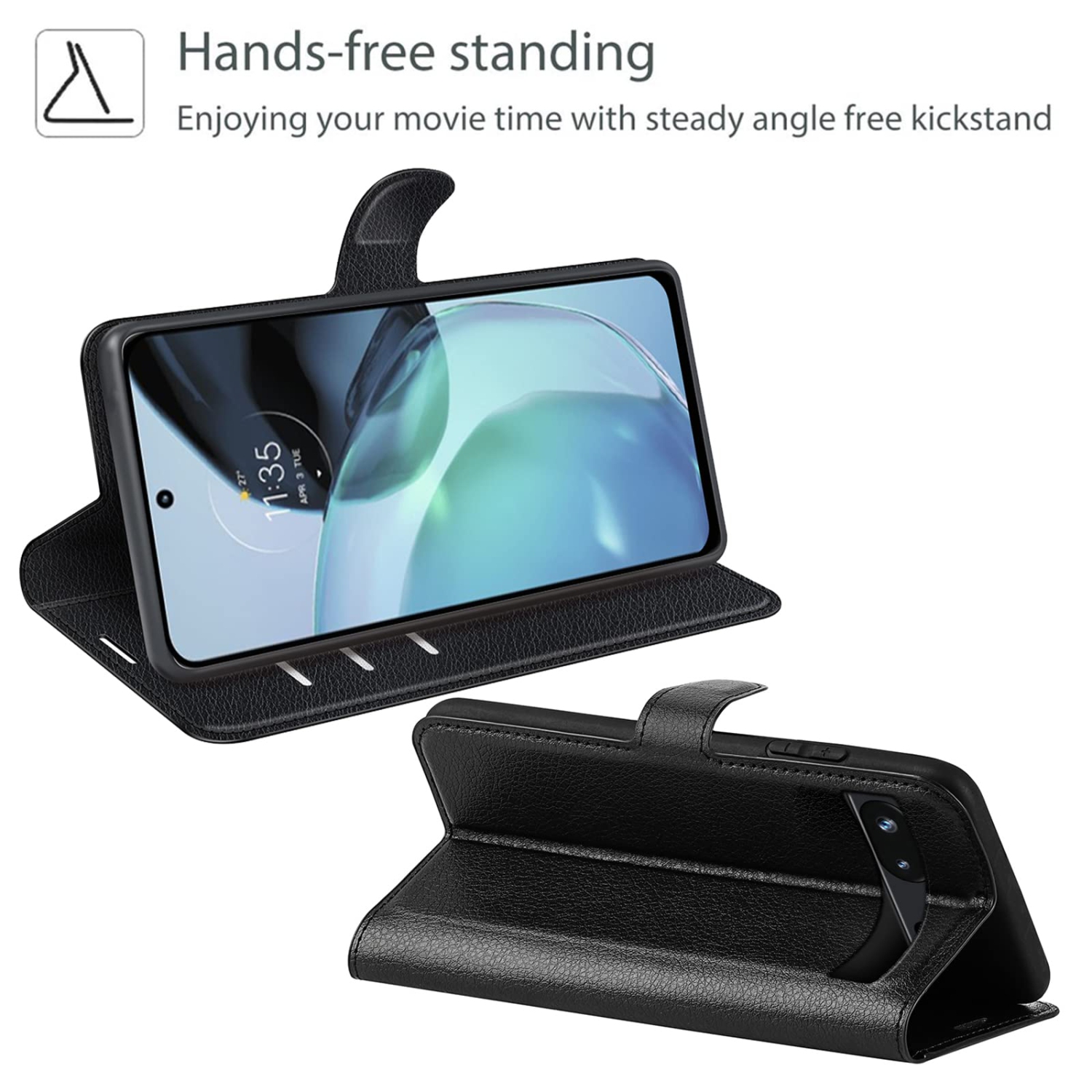 Étui portefeuille en cuir polyuréthane rétro protection complète pour Pixel 7A de Google, étui folio pliable, fermoir magnétique, rabat, fentes pour