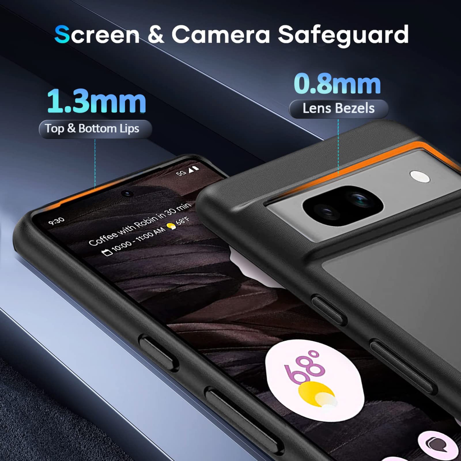 Étui rigide mince translucide mat résistant antichoc Pixel 7A Google étui téléphone Pixel 7A Silky mince et app. Tactile 5G Google Pixel 7A