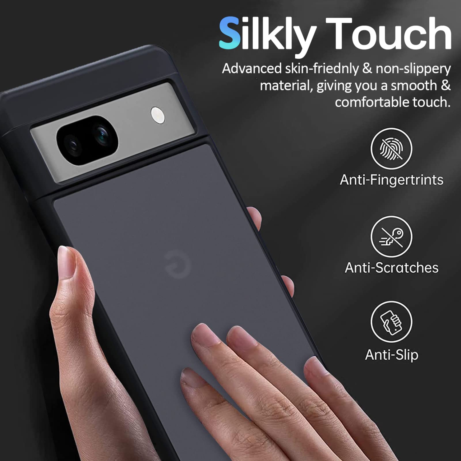 Étui rigide mince translucide mat résistant antichoc Pixel 7A Google étui téléphone Pixel 7A Silky mince et app. Tactile 5G Google Pixel 7A