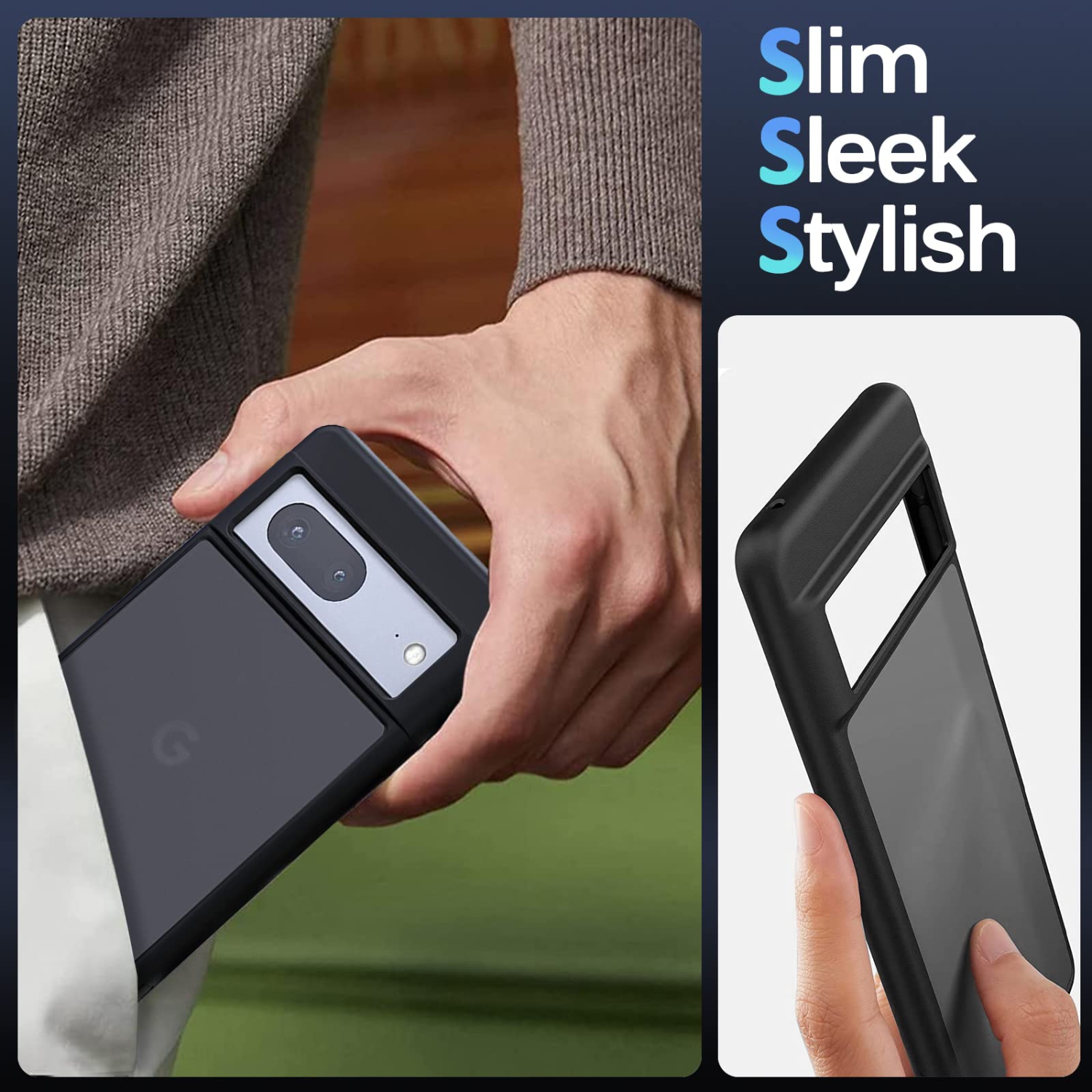 Étui rigide mince translucide mat résistant antichoc Pixel 7A Google étui téléphone Pixel 7A Silky mince et app. Tactile 5G Google Pixel 7A