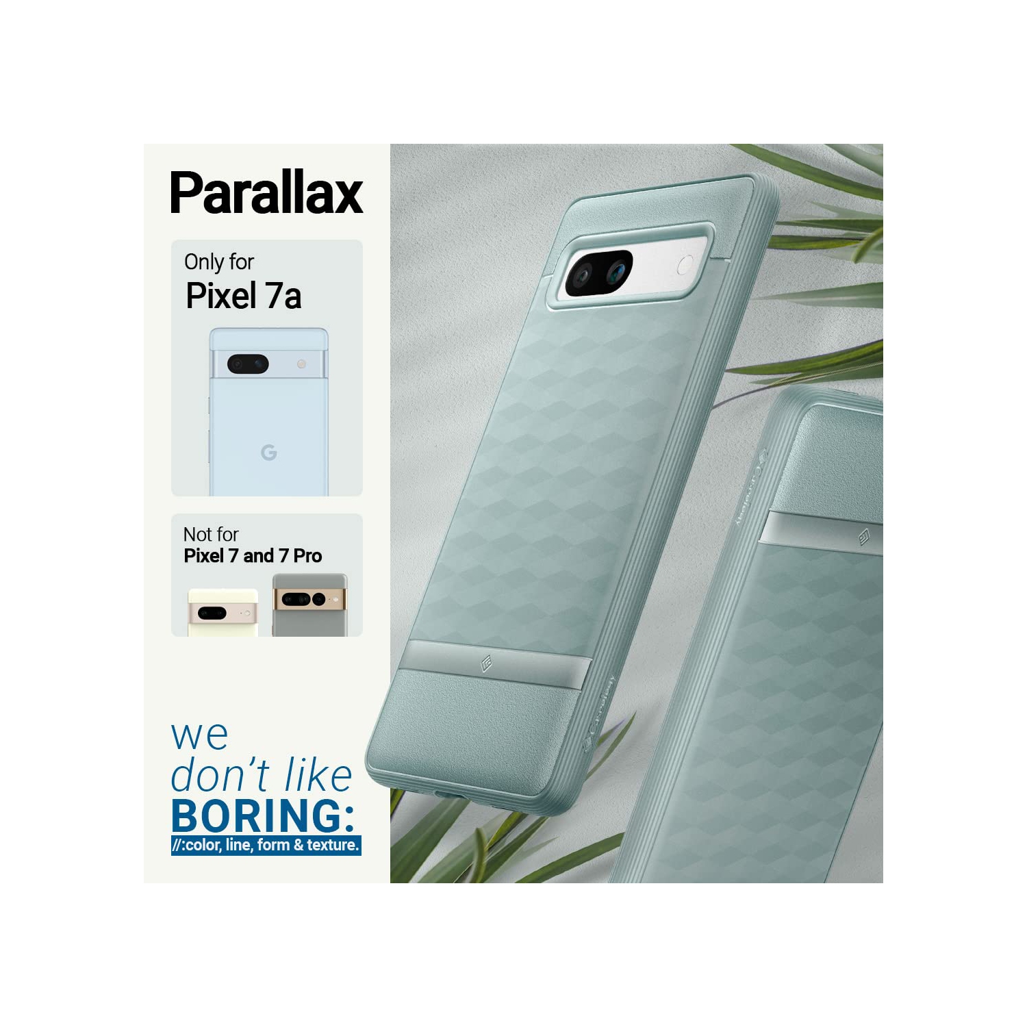 Google Pixel 7a case 5G Military Grade Drop Tested Enhanced Ergonomic Design Case - Sage Green