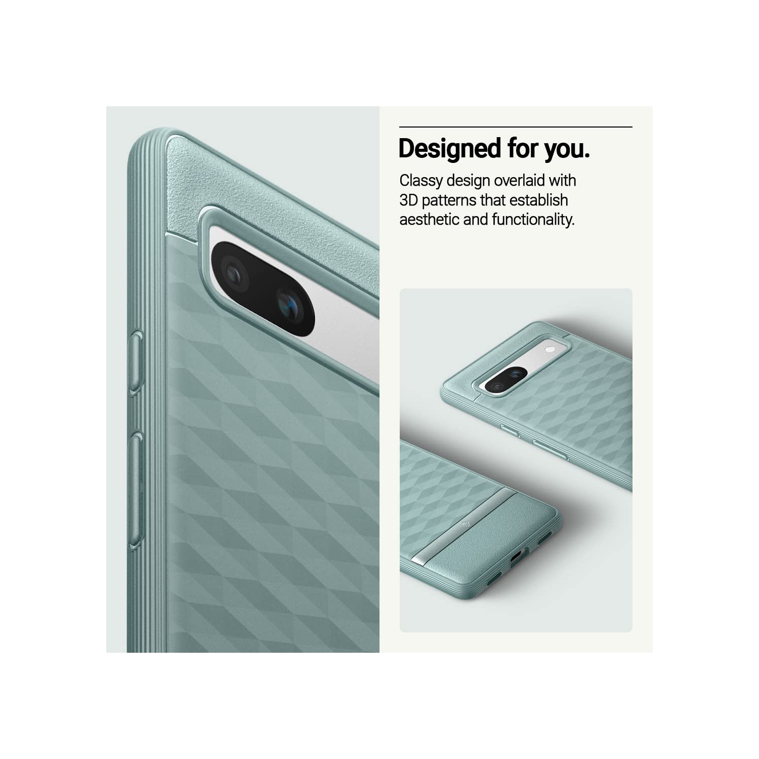 Google Pixel 7a case 5G Military Grade Drop Tested Enhanced Ergonomic Design Case - Sage Green