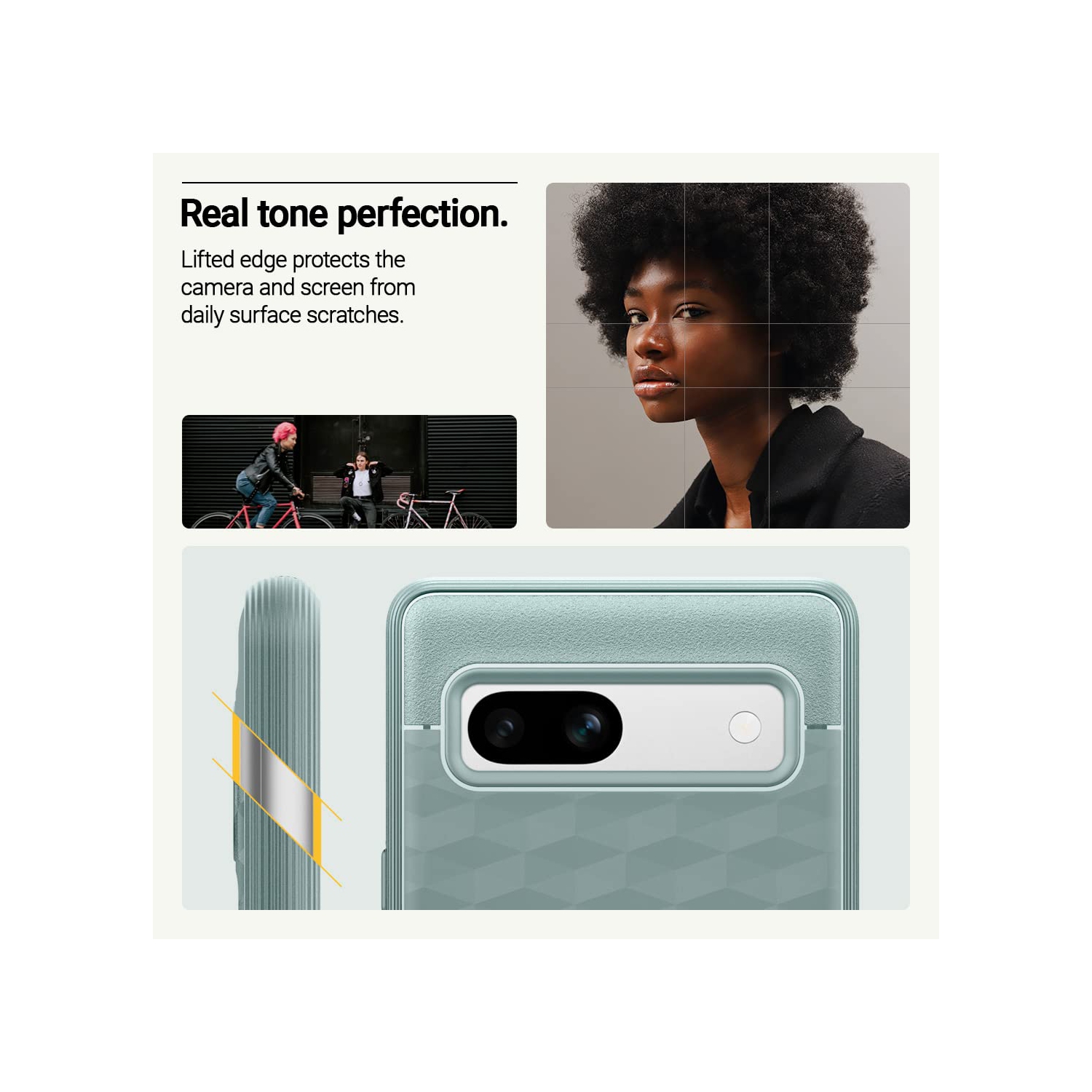 Google Pixel 7a case 5G Military Grade Drop Tested Enhanced Ergonomic Design Case - Sage Green