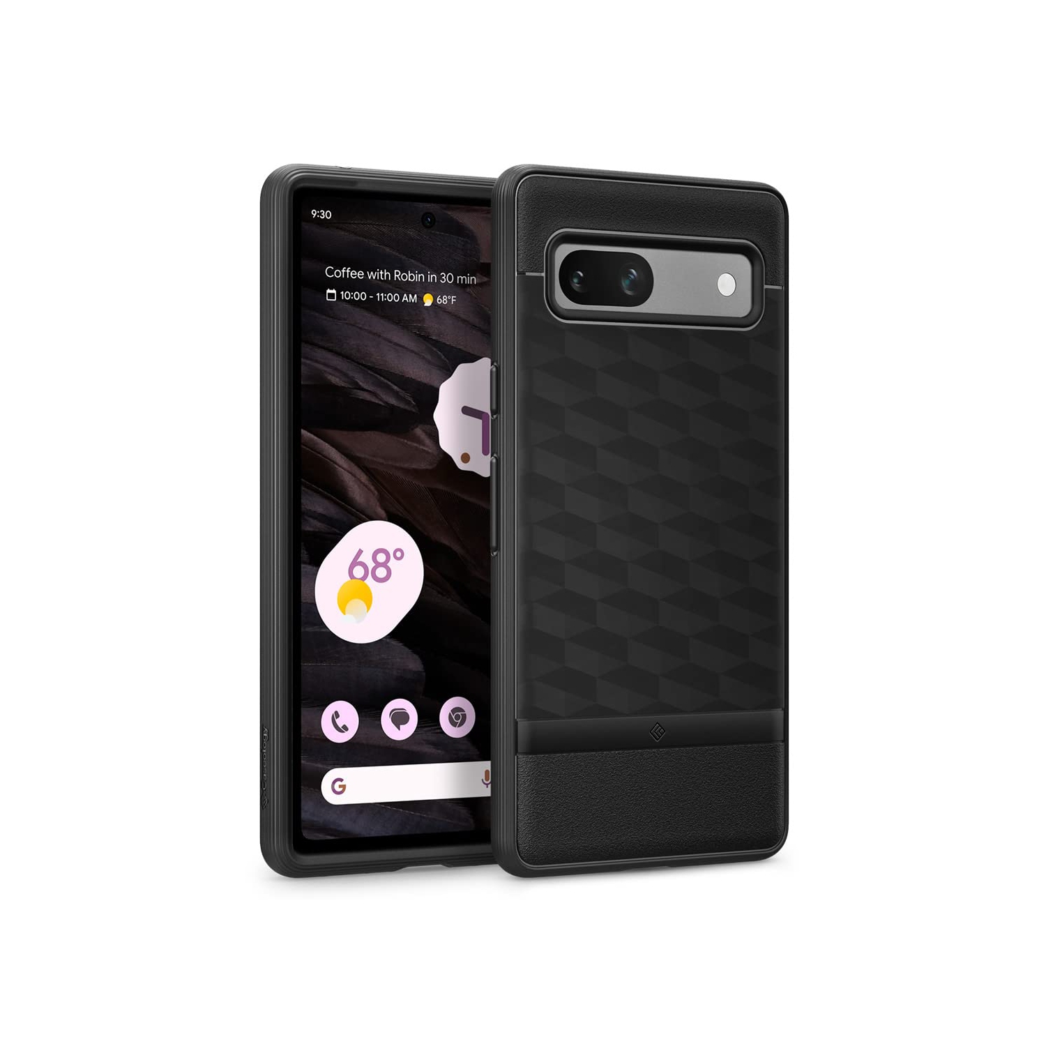 Étui ergonomique amélioré testé contre les chutes de qualité militaire pour Pixel 7a 5G de Google - Noir mat