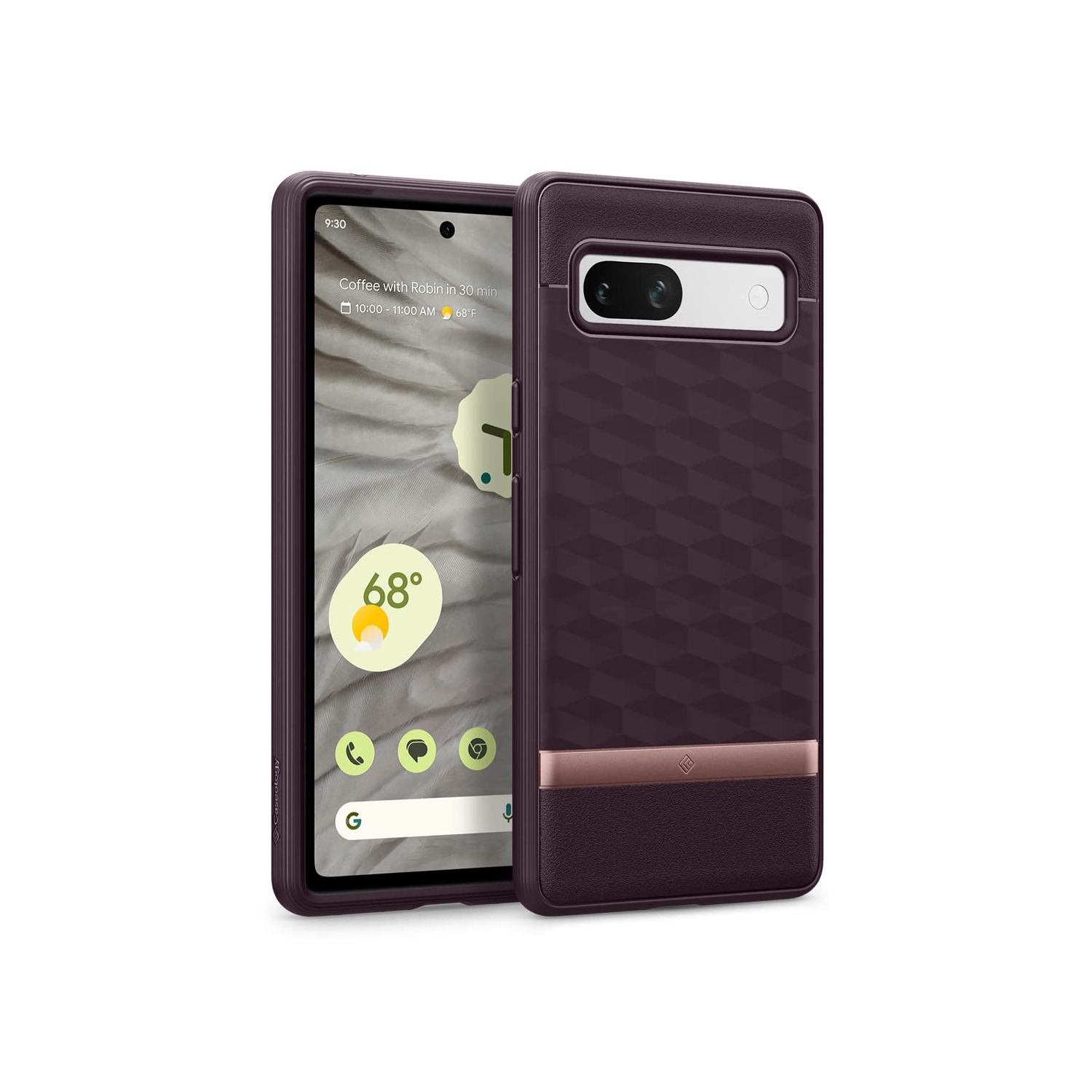 Étui ergonomique amélioré testé contre les chutes de qualité militaire pour Pixel 7a 5G de Google - Bourgogne