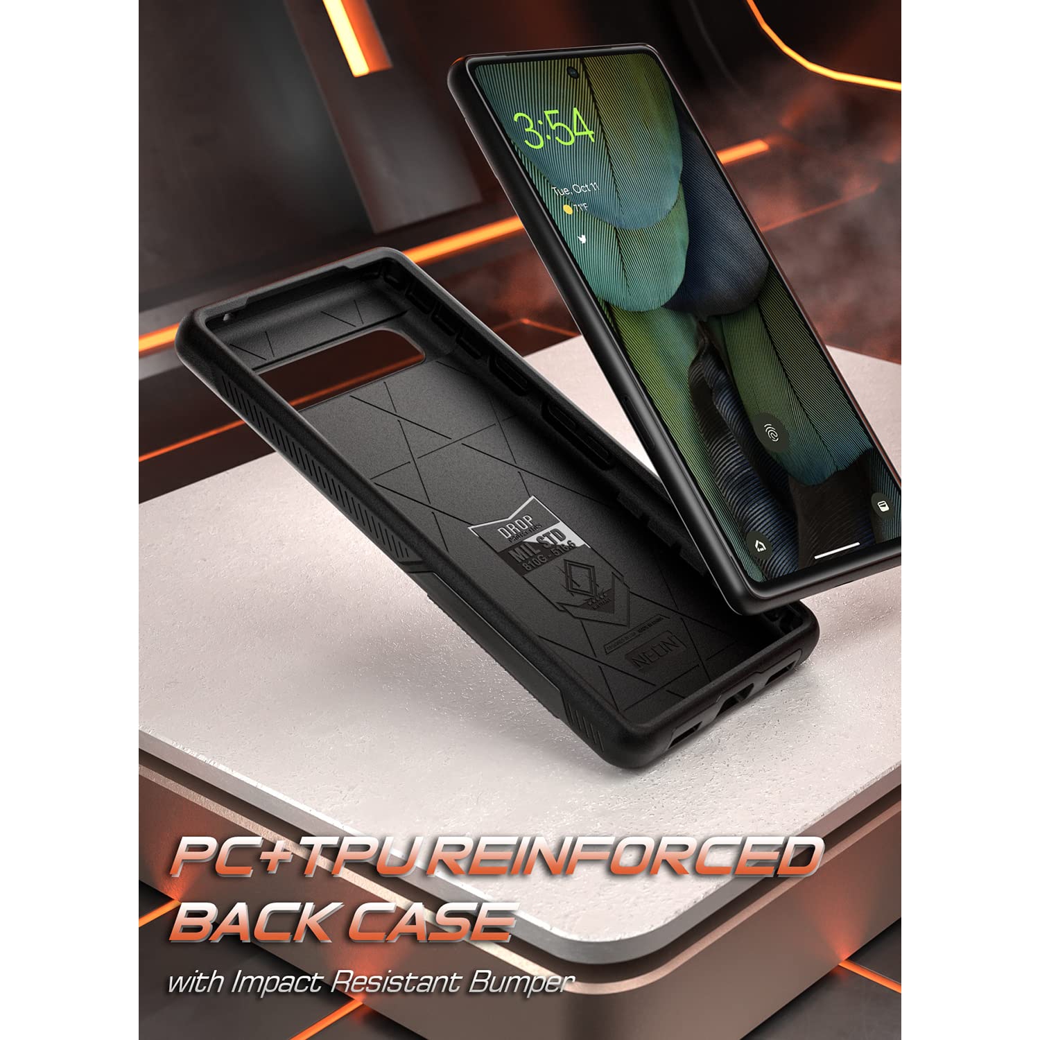 Étui de protection robuste, robuste, légère, antichoc, mince et robuste, double couche, protection contre les chutes, série Neon pour Pixel 7A de