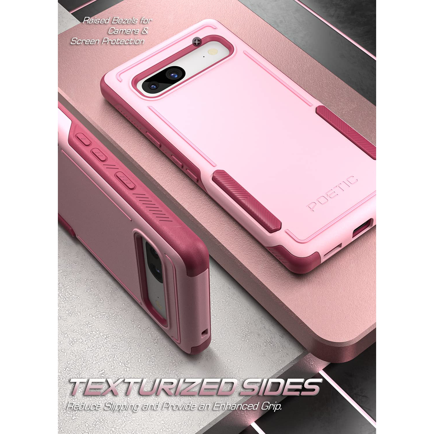 Étui de protection robuste, robuste, légère, antichoc, mince et robuste, double couche, protection contre les chutes, série Neon pour Pixel 7A de