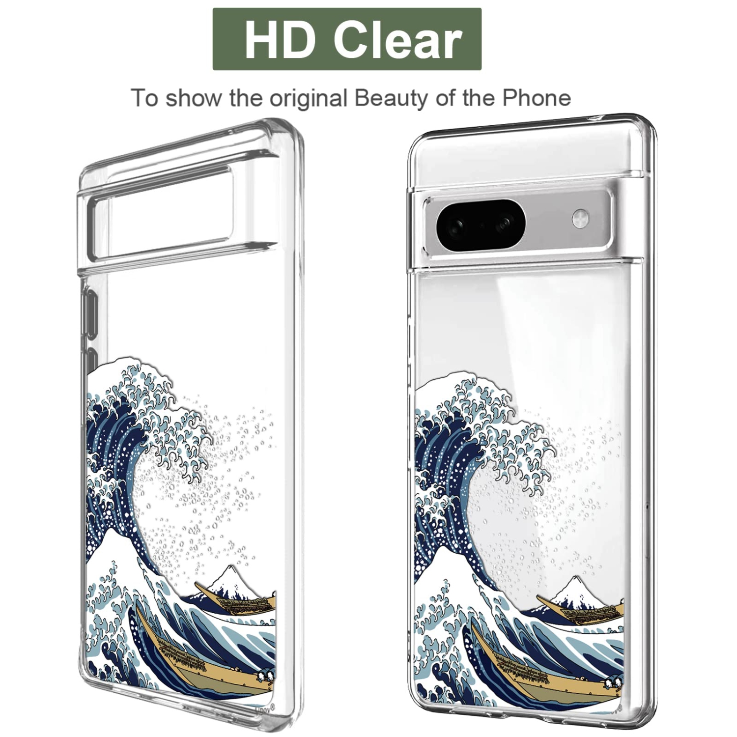 Étui compatible avec le Pixel 7a Clear avec Design Soft Shock absorption des chocs Étui arrière mince protecteur en relief pour Pixel 7a 5G de 6.1 po