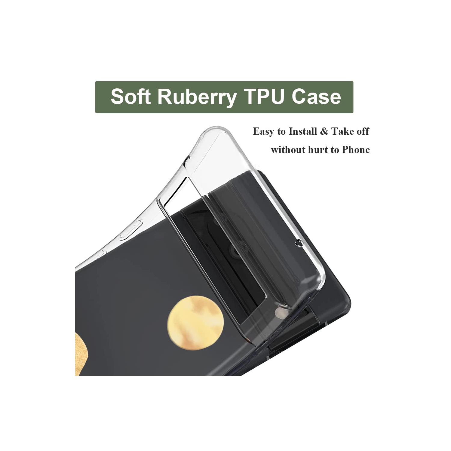 Étui compatible avec le Pixel 7a Clear avec Design Soft Shock absorption des chocs mince, motif en relief, couverture arrière protection pour Pixel