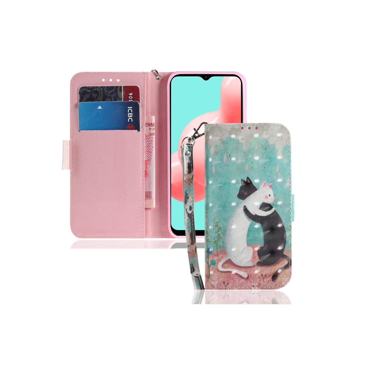 Étui portefeuille avec béquille pour Pixel 7A 5G de Google, étui Pixel 7A 5G et porte-carte fente/couvercle en cuir de qualité supérieure pour Pixel