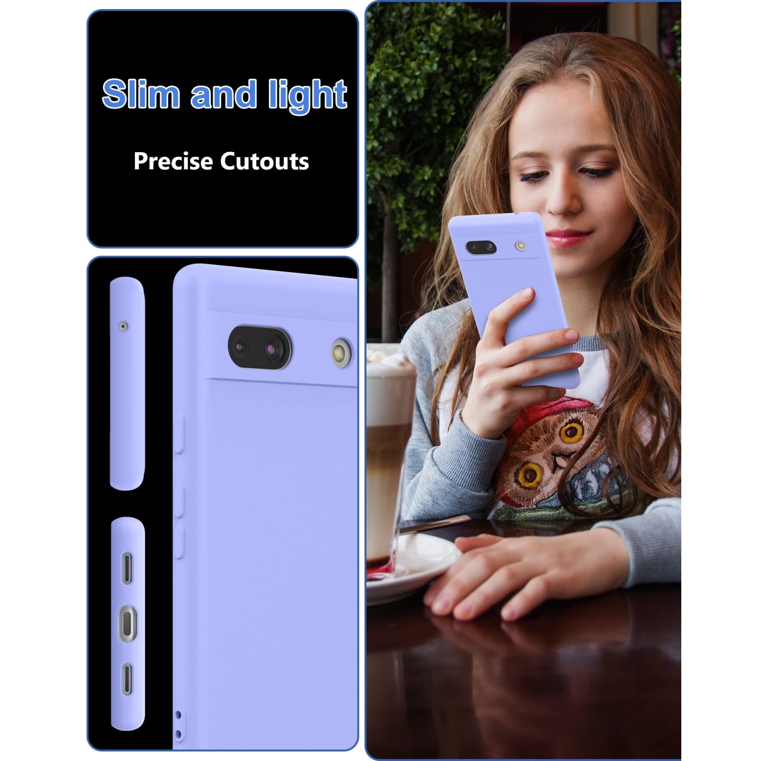 Étui mince de CreSee pour Pixel 7a de Google, coque en TPUR, protection d’appareil photo, intérieur souple, mince, étui souple, pour Pixel 7a -