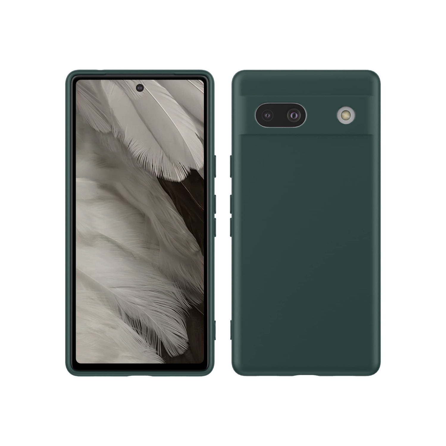 Étui mince de CreSee pour Pixel 7a de Google, étui TPU avec protection d’appareil photo, intérieur souple, mince et souple pour Pixel 7a - Vert