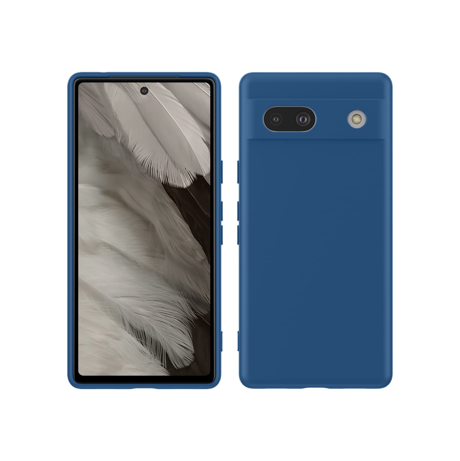 Cresee Thin Google Pixel 7a Case, TPU Cover with Camera Protection Soft Interior Slim Flexible Phone Case for Pixel 7a - Blue