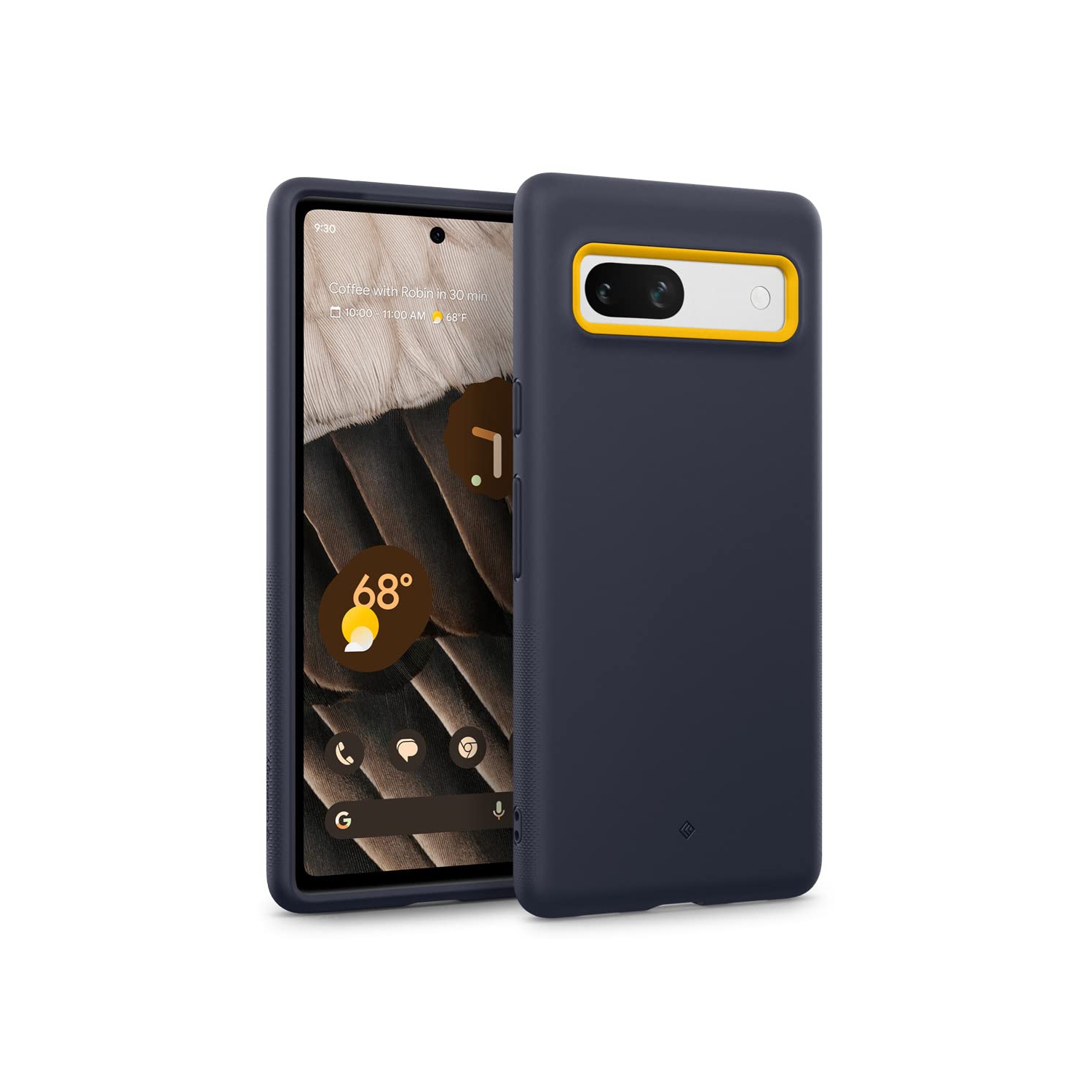 Google Pixel 7a case 5G Military Grade Drop Tested Dual Layer Silicone Case - Blueberry Navy
