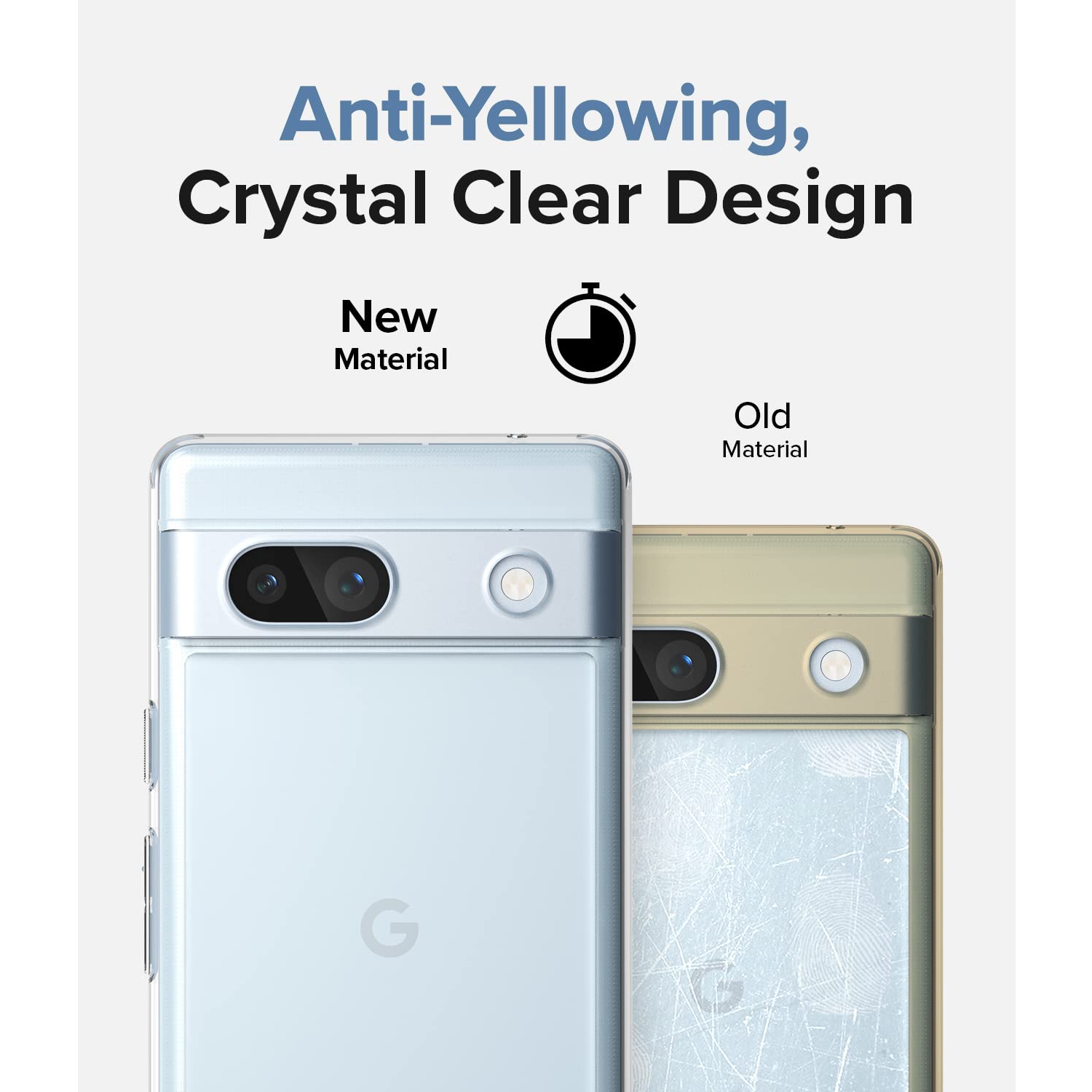 Étui pour Pixel 7a de Google, pare-chocs antichoc transparent pour femmes, hommes - transparent