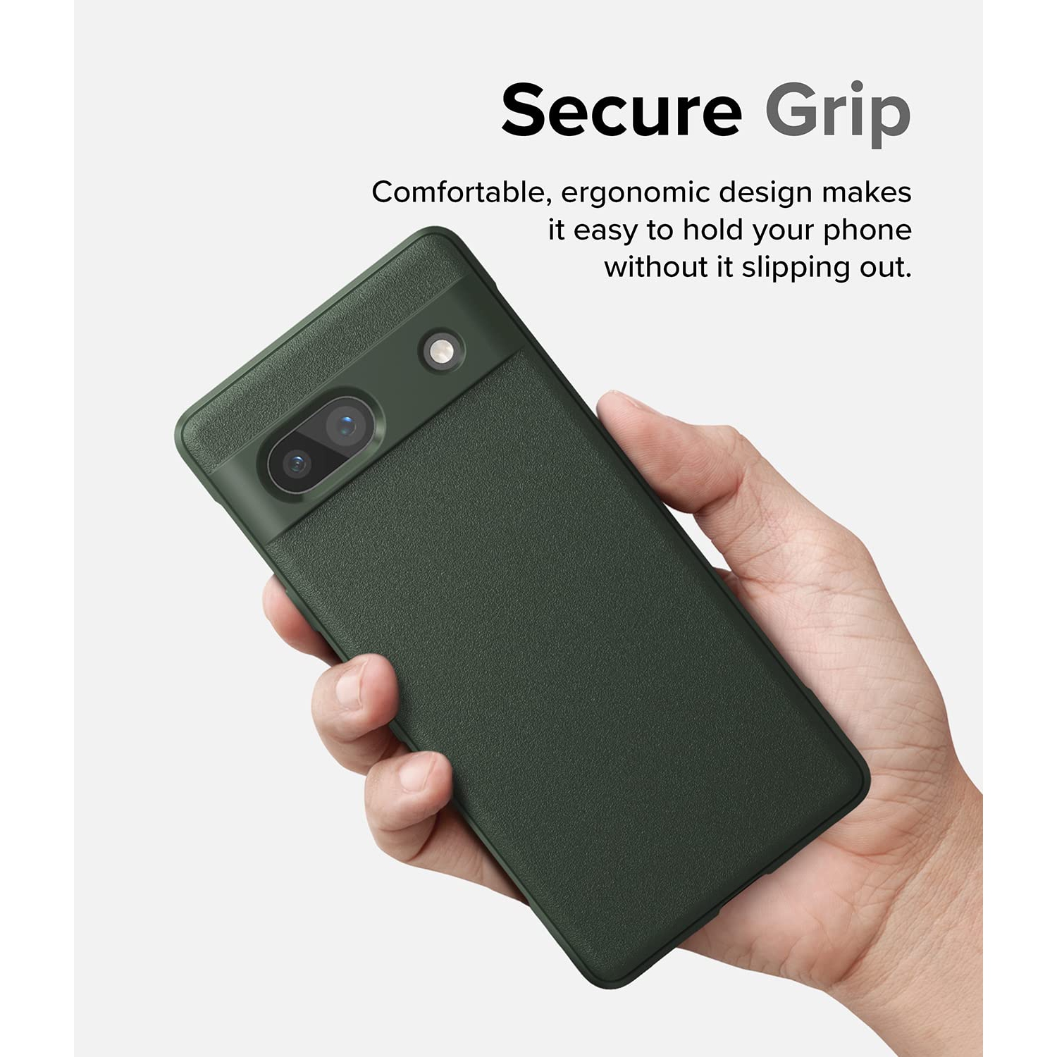 Google Pixel 7a Case, Anti-Fingerprint Technology Non-Slip Comfortable Grip Smudge Proof Cover - Dark Green
