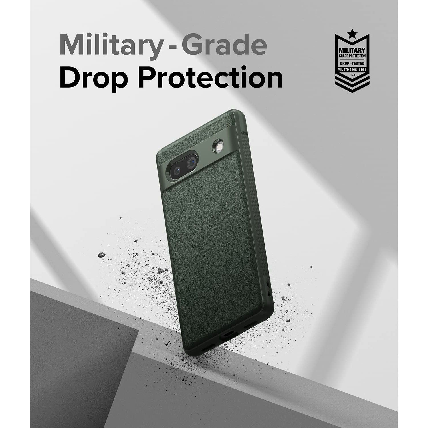 Google Pixel 7a Case, Anti-Fingerprint Technology Non-Slip Comfortable Grip Smudge Proof Cover - Dark Green