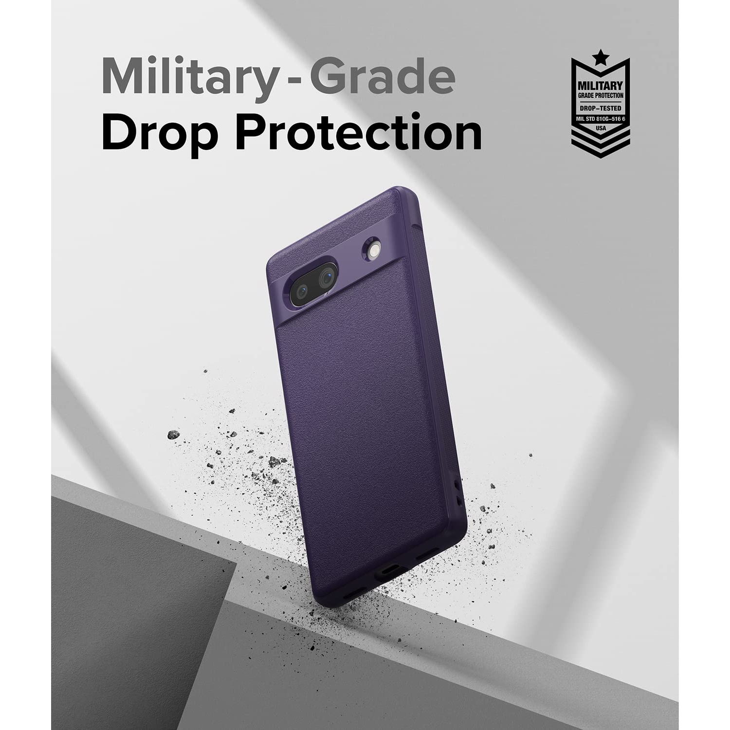 Google Pixel 7a Case, Anti-Fingerprint Technology Non-Slip Comfortable Grip Smudge Proof Cover - Purple