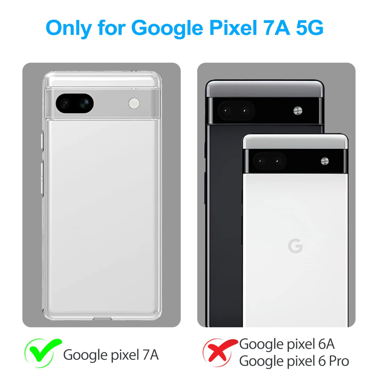 Google Pixel 7A Case Crystal Clear Anti-Yellowing Shock-Absorption Scratch Resistant Premium Flexible TPU Silicone Cover Case for Google Pixel 7A 5G