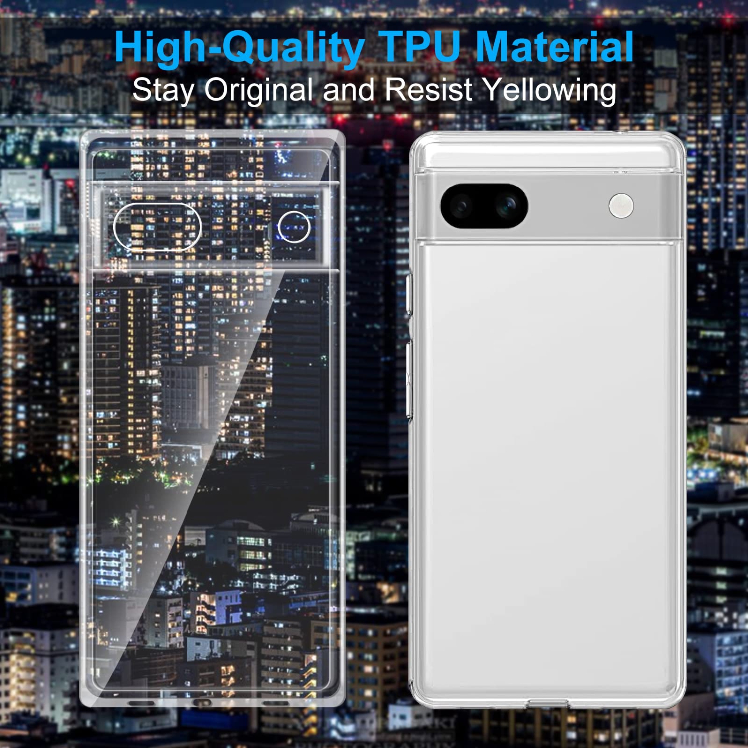 Google Pixel 7A Case Crystal Clear Anti-Yellowing Shock-Absorption Scratch Resistant Premium Flexible TPU Silicone Cover Case for Google Pixel 7A 5G