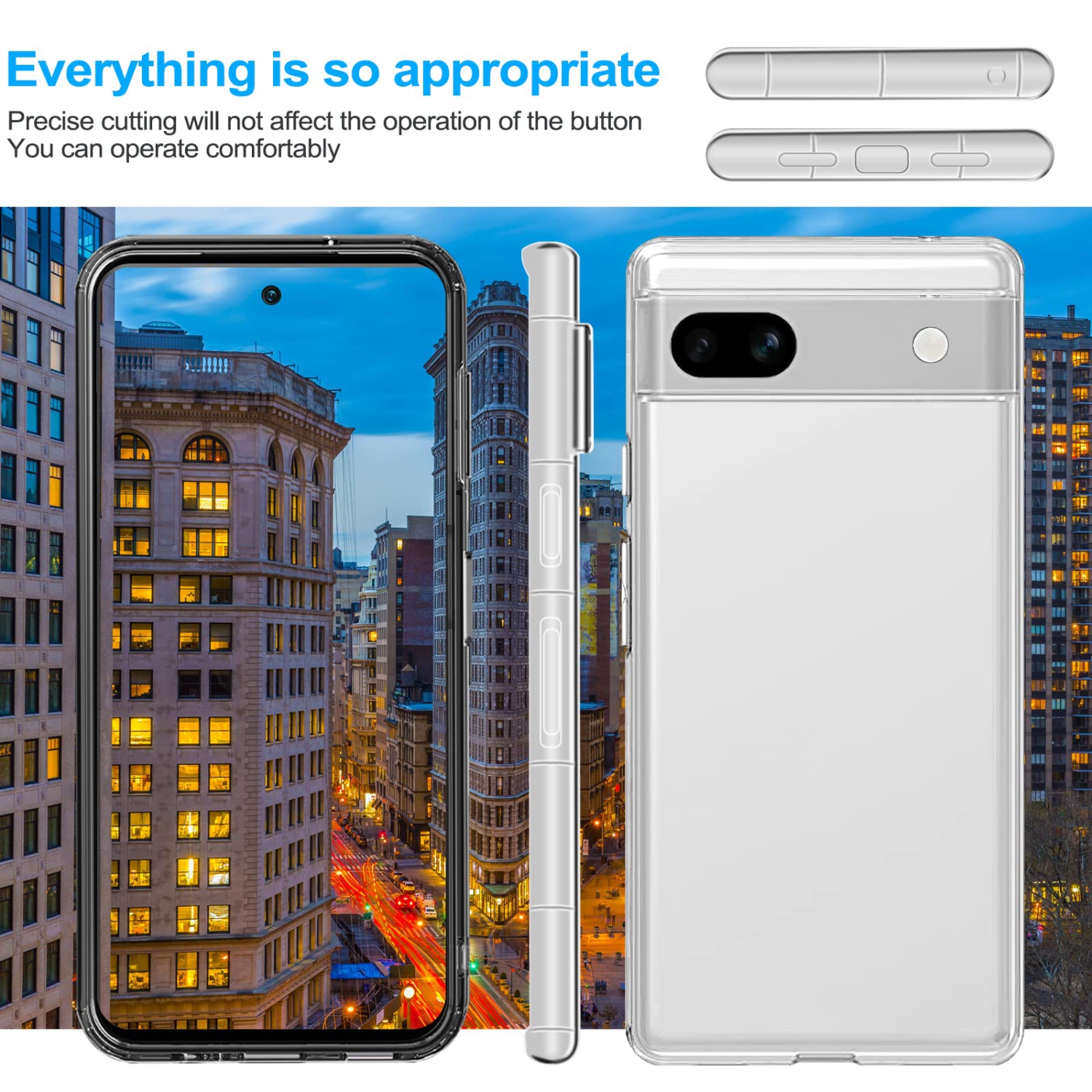 Google Pixel 7A Case Crystal Clear Anti-Yellowing Shock-Absorption Scratch Resistant Premium Flexible TPU Silicone Cover Case for Google Pixel 7A 5G