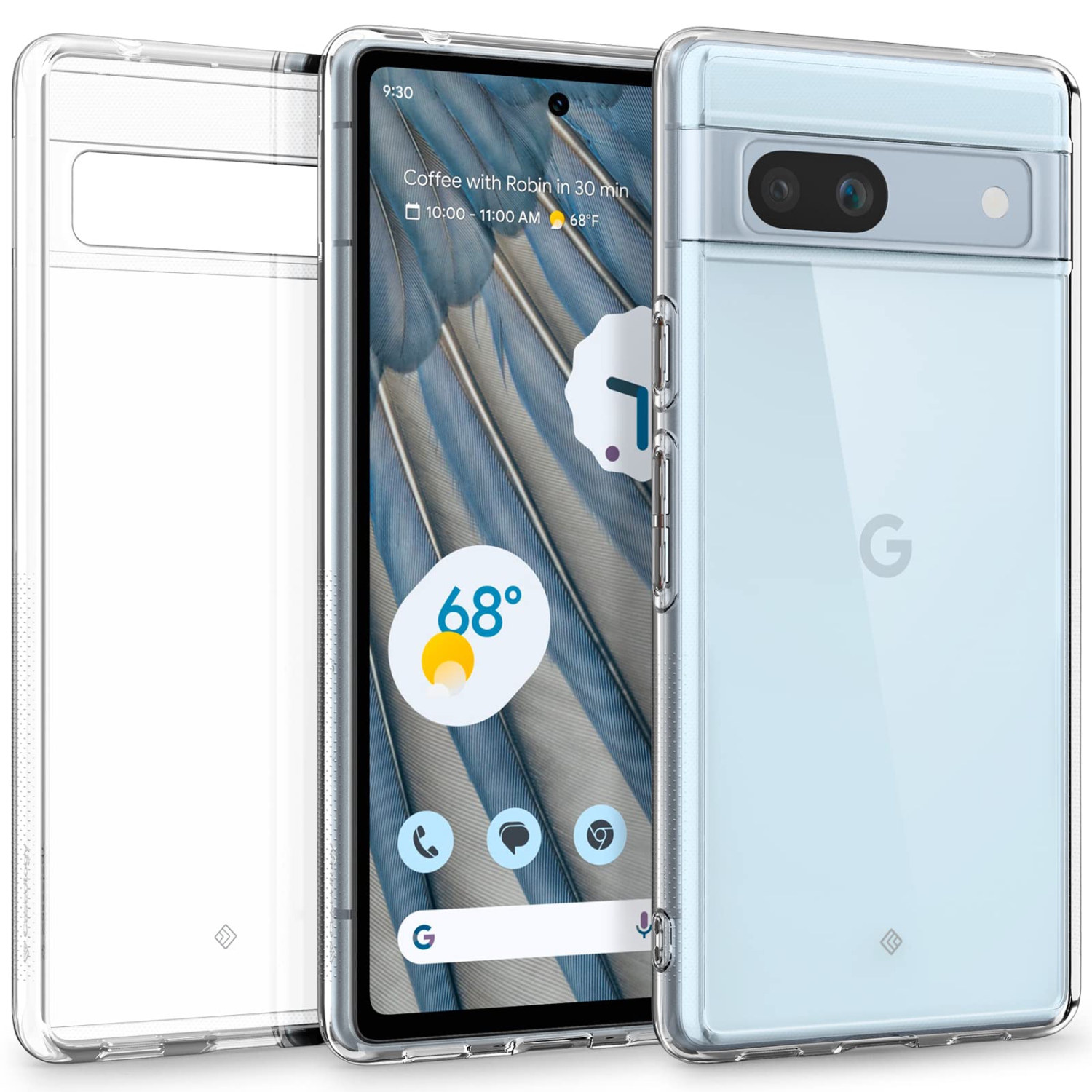 Étui pour Pixel 7a 5G Ultra-Clear de Google antijaunissement de qualité militaire testé - Crystal Clear