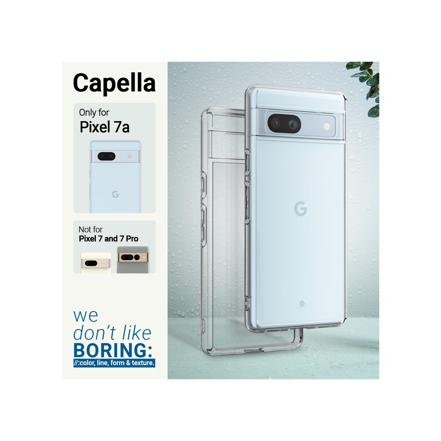 Étui pour Pixel 7a 5G Ultra-Clear de Google antijaunissement de qualité militaire testé - Crystal Clear