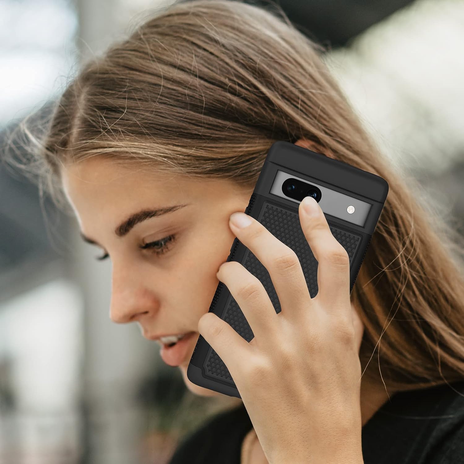 Étui pour Pixel 7a de Google avec protecteur d’écran en verre trempé, étui pour Pixel 7a, double couche de protection, contour robuste, coque