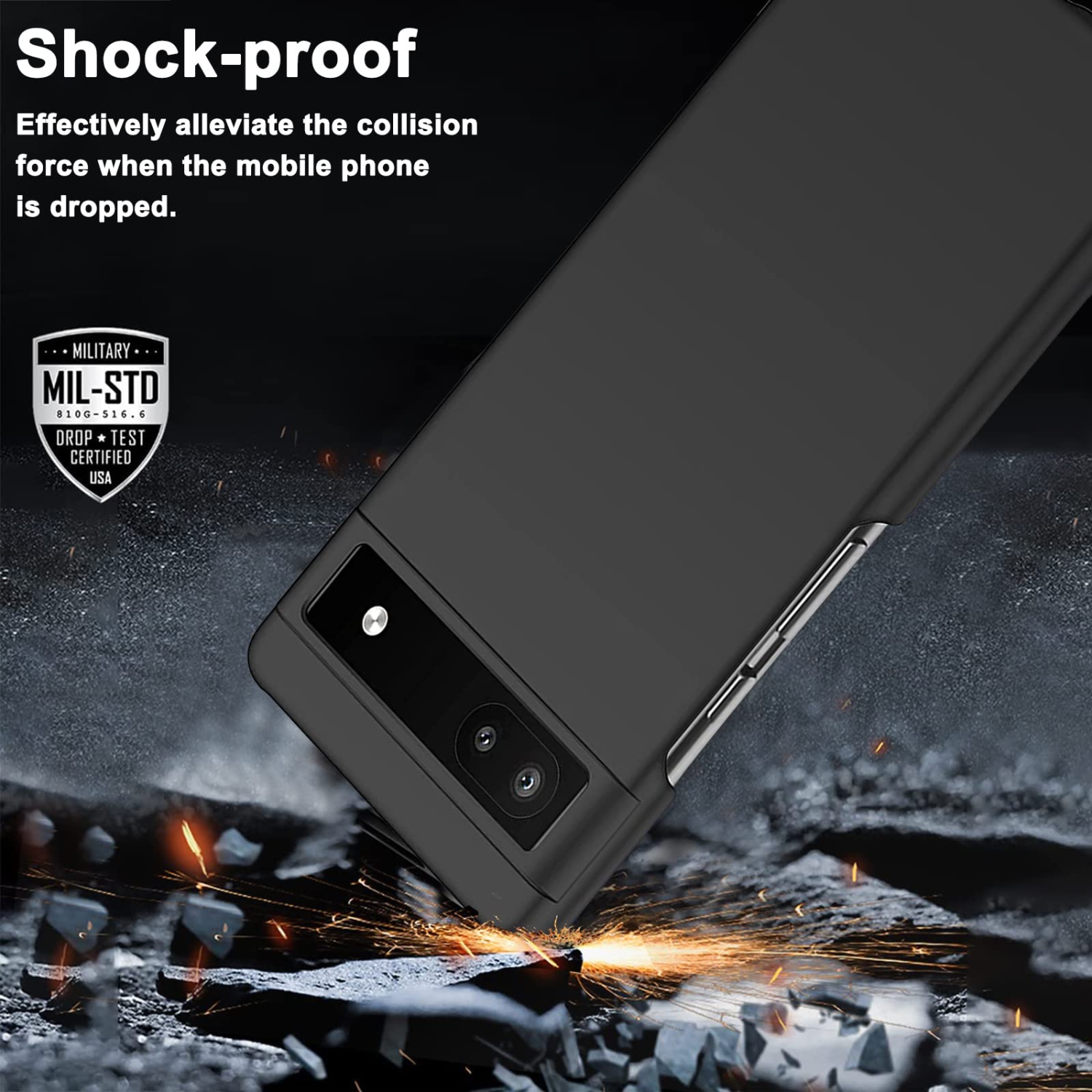 Étui pour Pixel 7A de Google, coque arrière mince rigide, texture mate, antichoc, étui, lecteur d’empreintes digitales, Pixel 7A 5G de Google