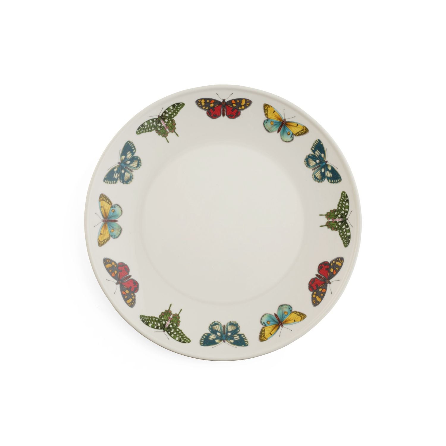 PORTMEIRION - BG HARMONY COUPE CHARGER 12"-BUTTERFLIES WHITE S/4