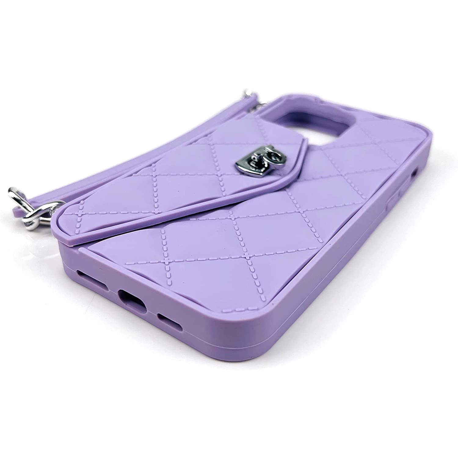 Yodha sans fil compatible avec l’étui portefeuille iPhone 14 avec étui porte-cartes/porte-billets porte-cartes folio à rabat avec dragonne