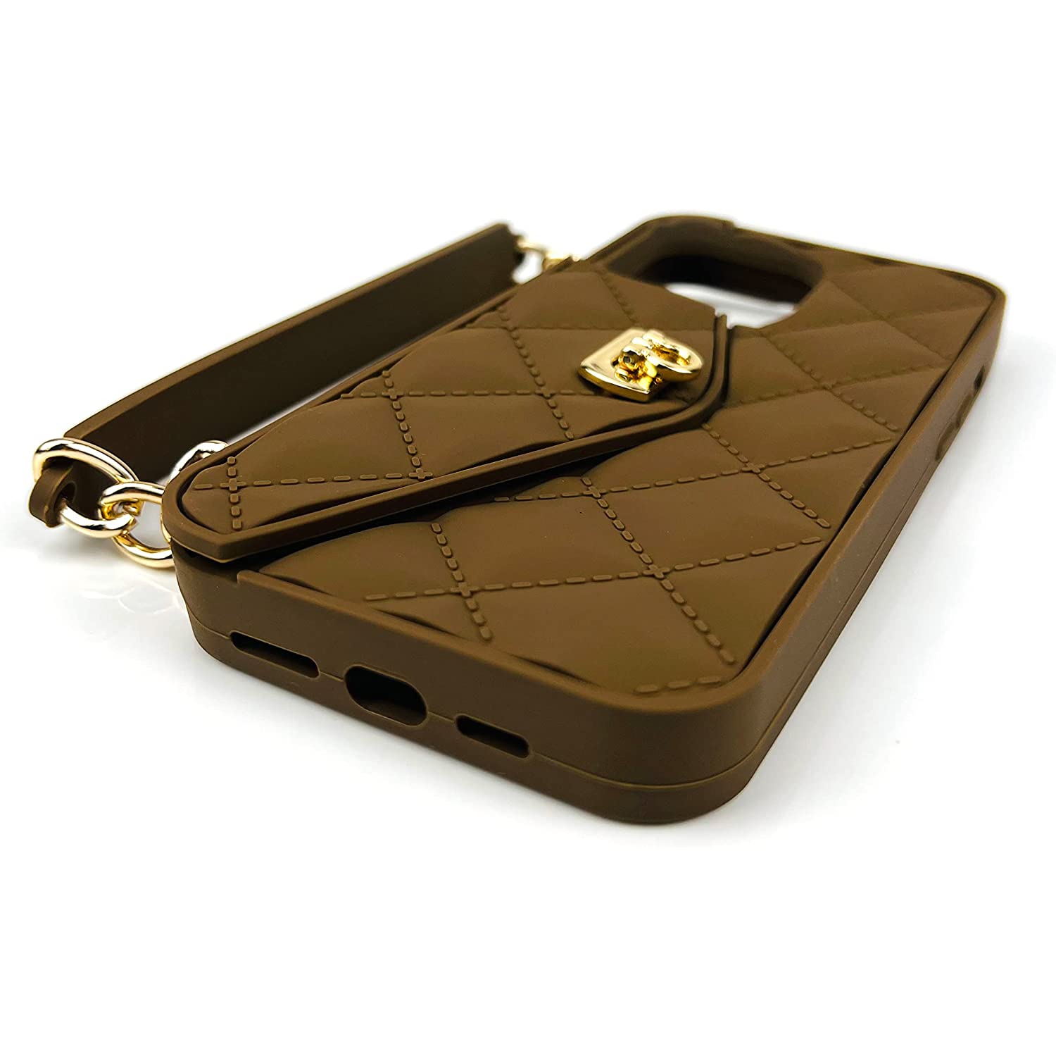 Yodha sans fil compatible avec l’étui portefeuille iPhone 14 avec étui porte-cartes/porte-billets porte-cartes folio à rabat avec dragonne