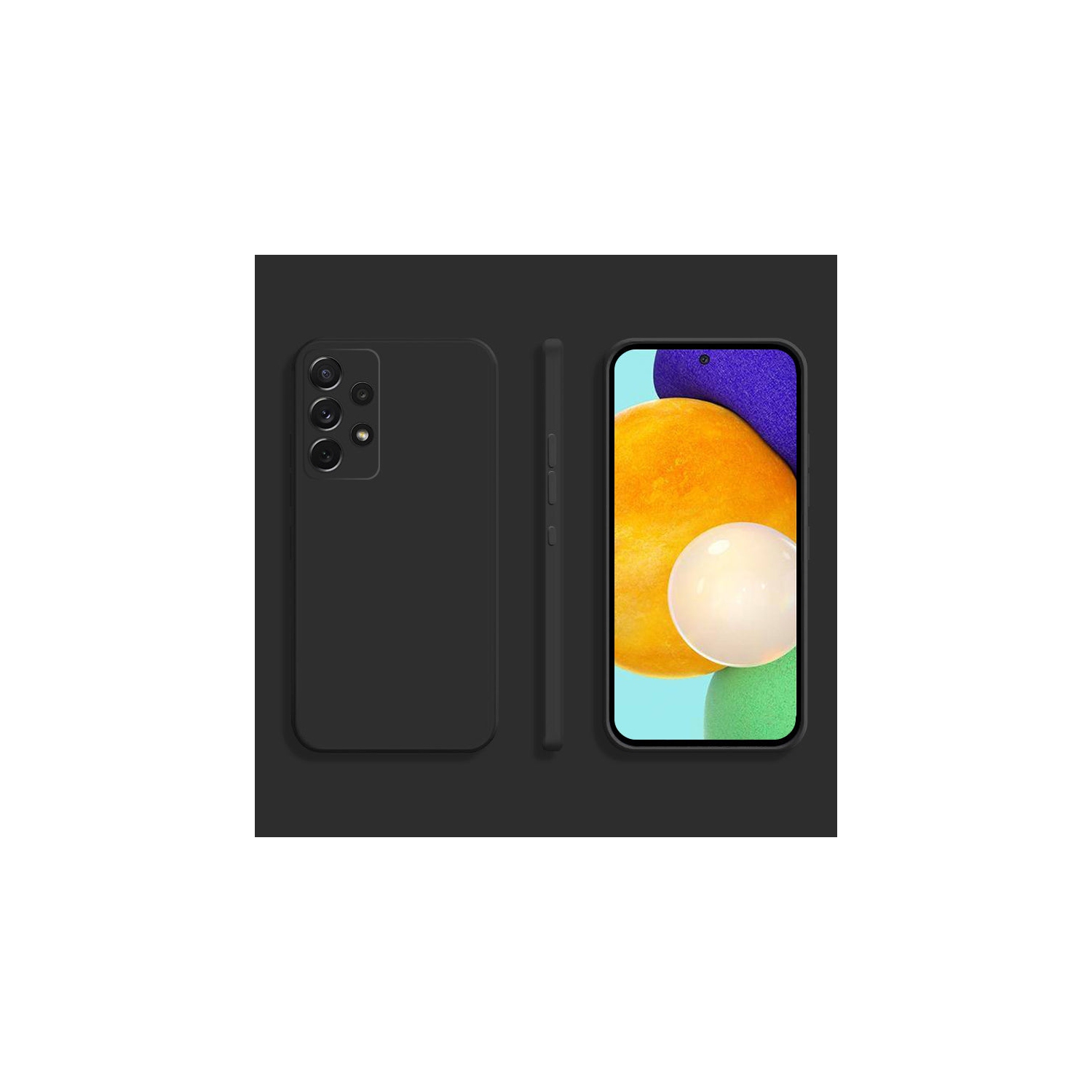PANDACO Soft Shell Matte Black Case for Samsung Galaxy A52